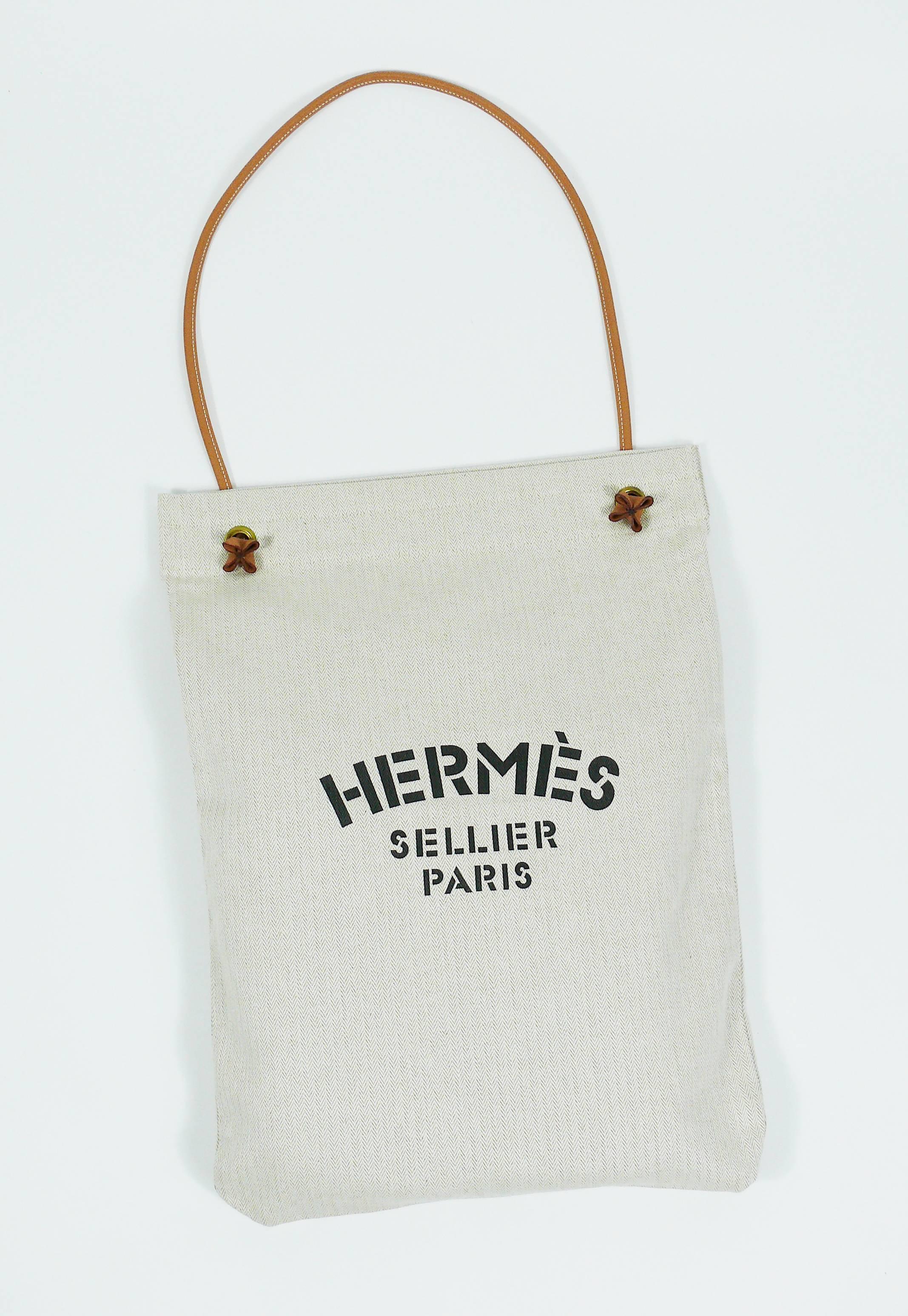 hermes canvas bag
