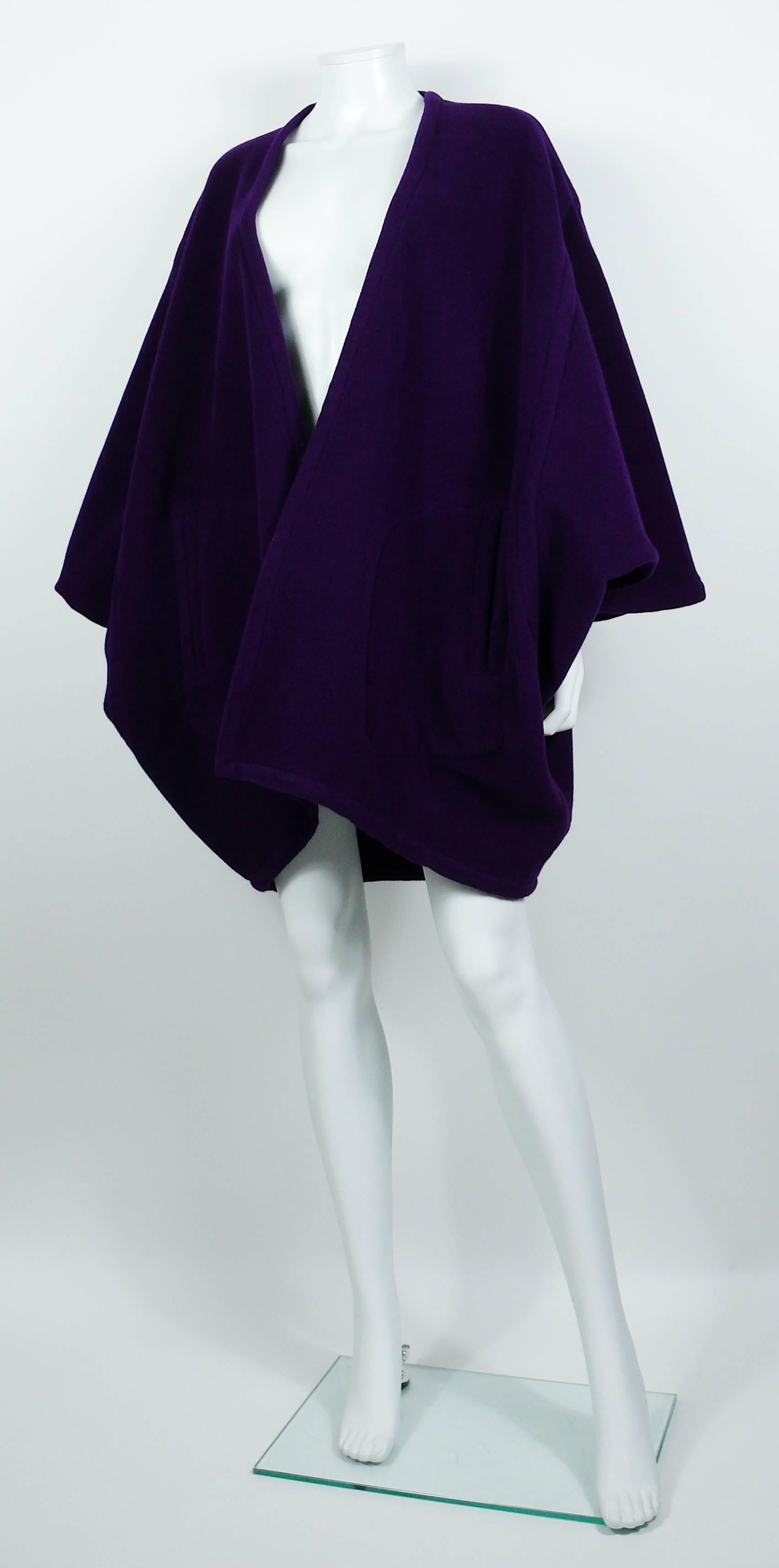 Women's Yves Saint Laurent Rive Gauche Vintage Purple Cape For Sale