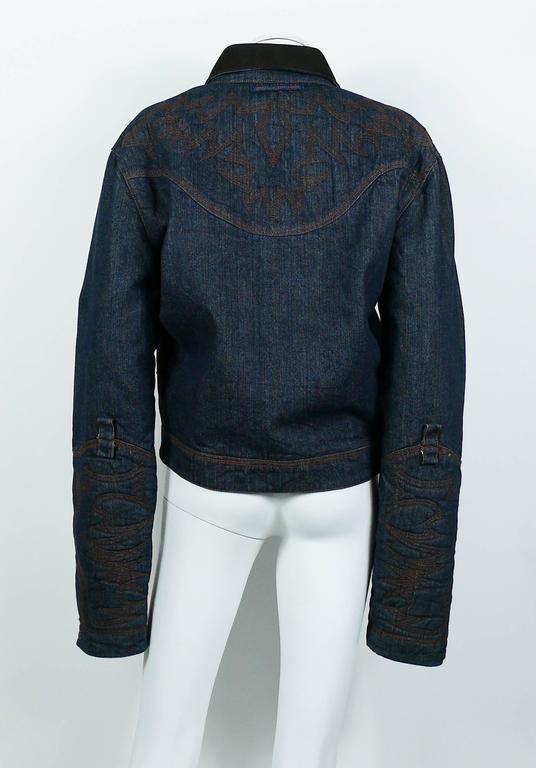 Jean Paul Gaultier Men's Westernstyle Cowboy Denim Jacket USA Size 32