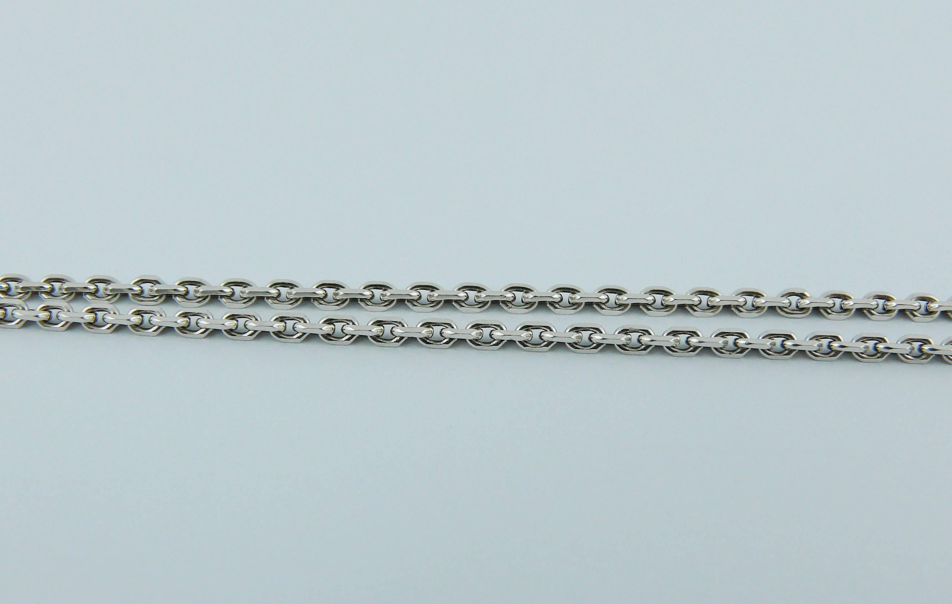 Hermès Clarté Sterling Silver Pendant Necklace In Good Condition For Sale In Nice, FR