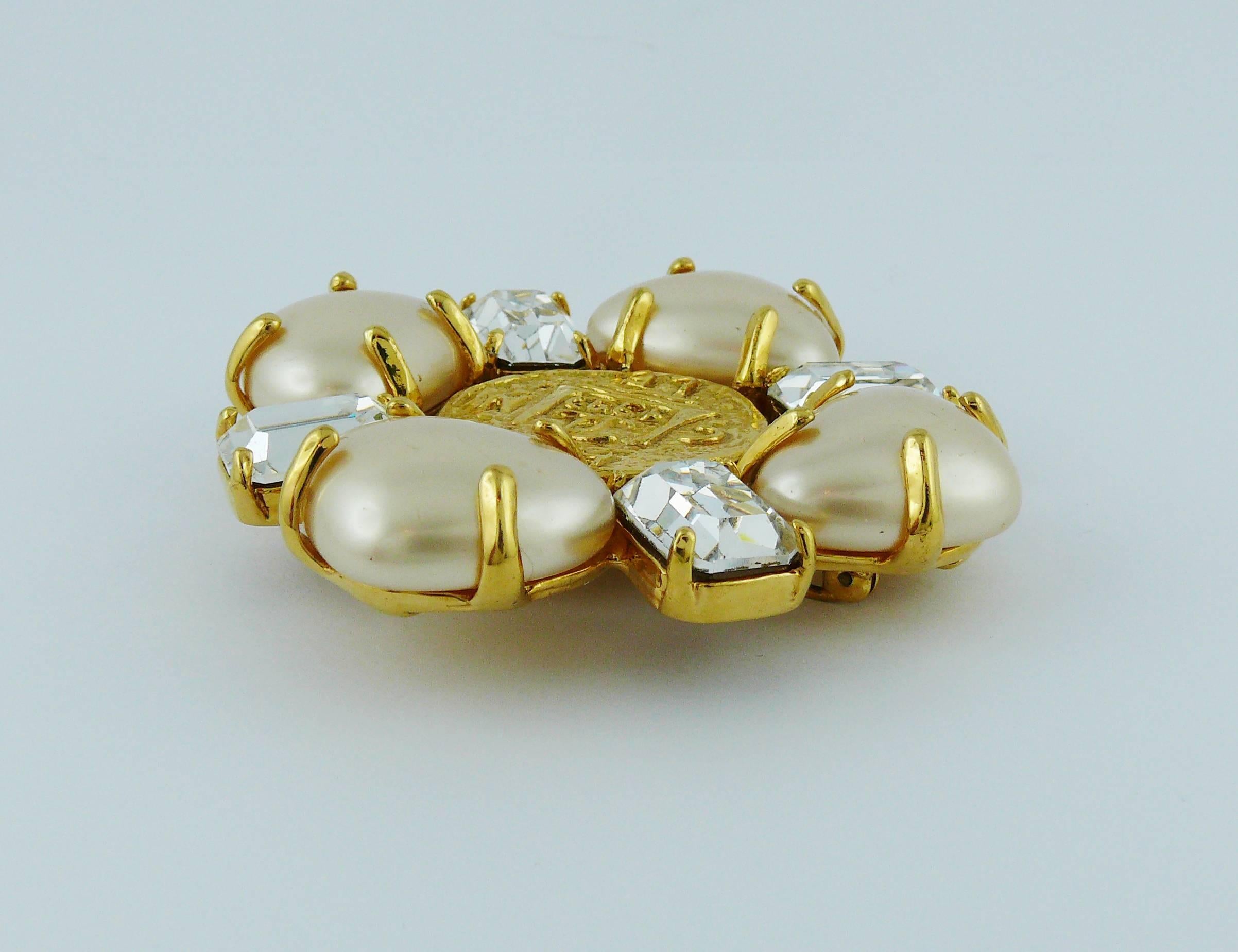 Chanel Spring 1993 Massive Jewelled Pearl Brooch at 1stDibs