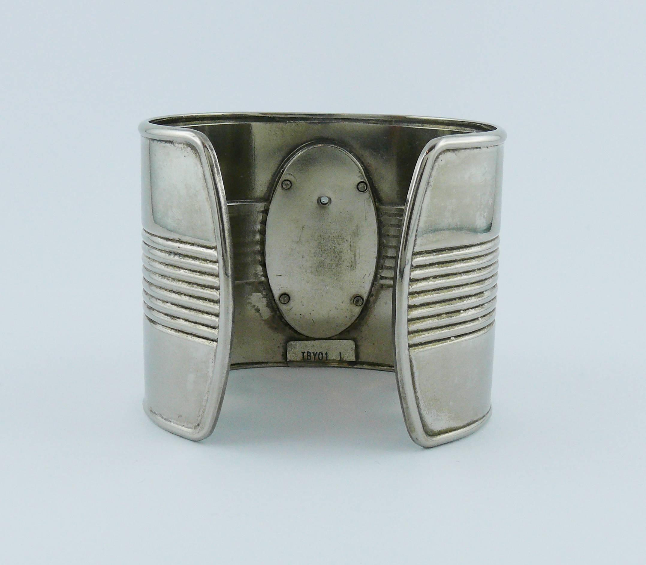 Jean Paul Gaultier 1990s Iconic Tin Can Cuff Bracelet 1