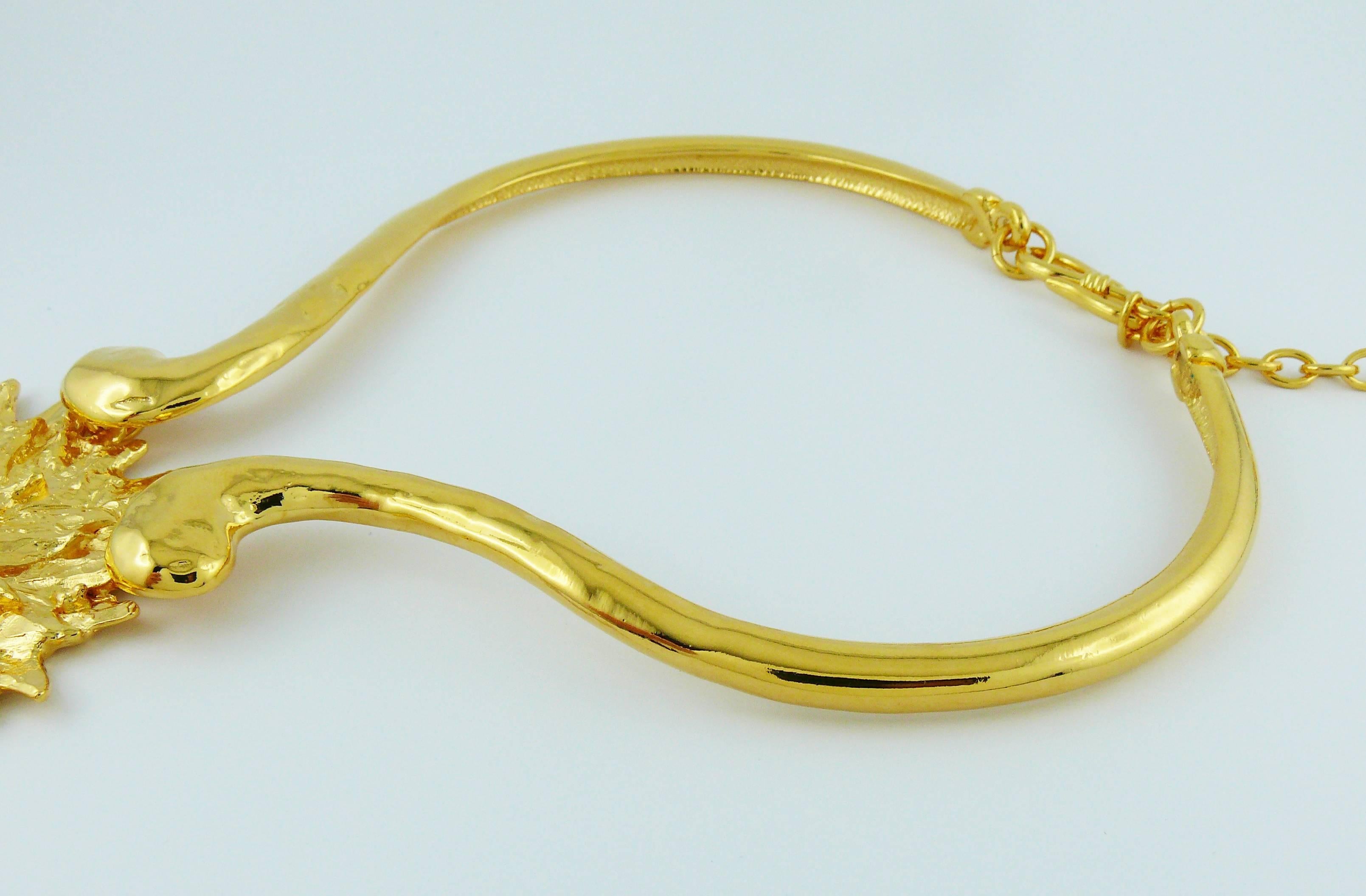 Yves Saint Laurent YSL Robert Goossens Vintage Rare Sun Face Chocker Necklace 3