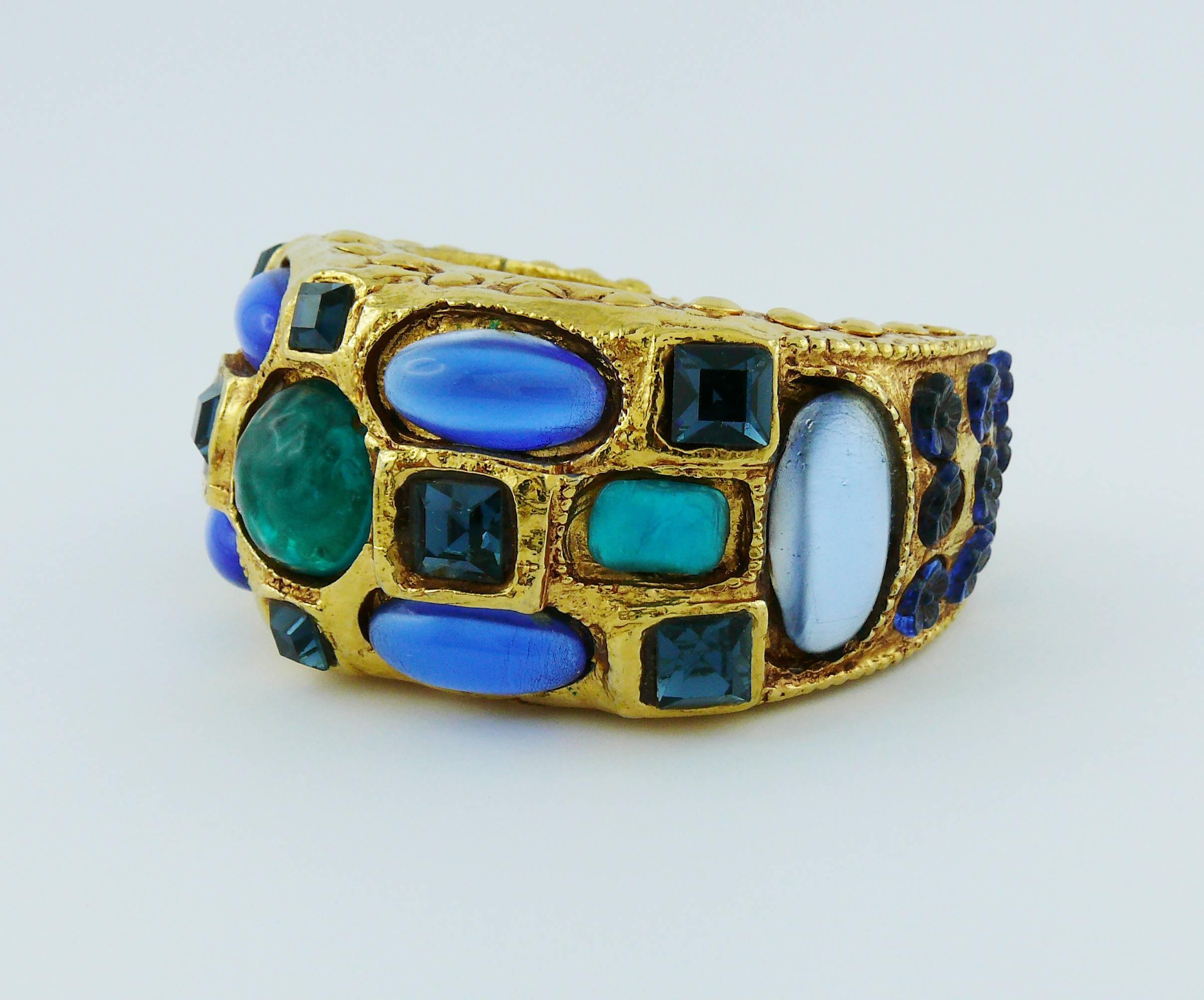 Women's Kalinger Vintage Jewelled Cuff Bracelet For Sale