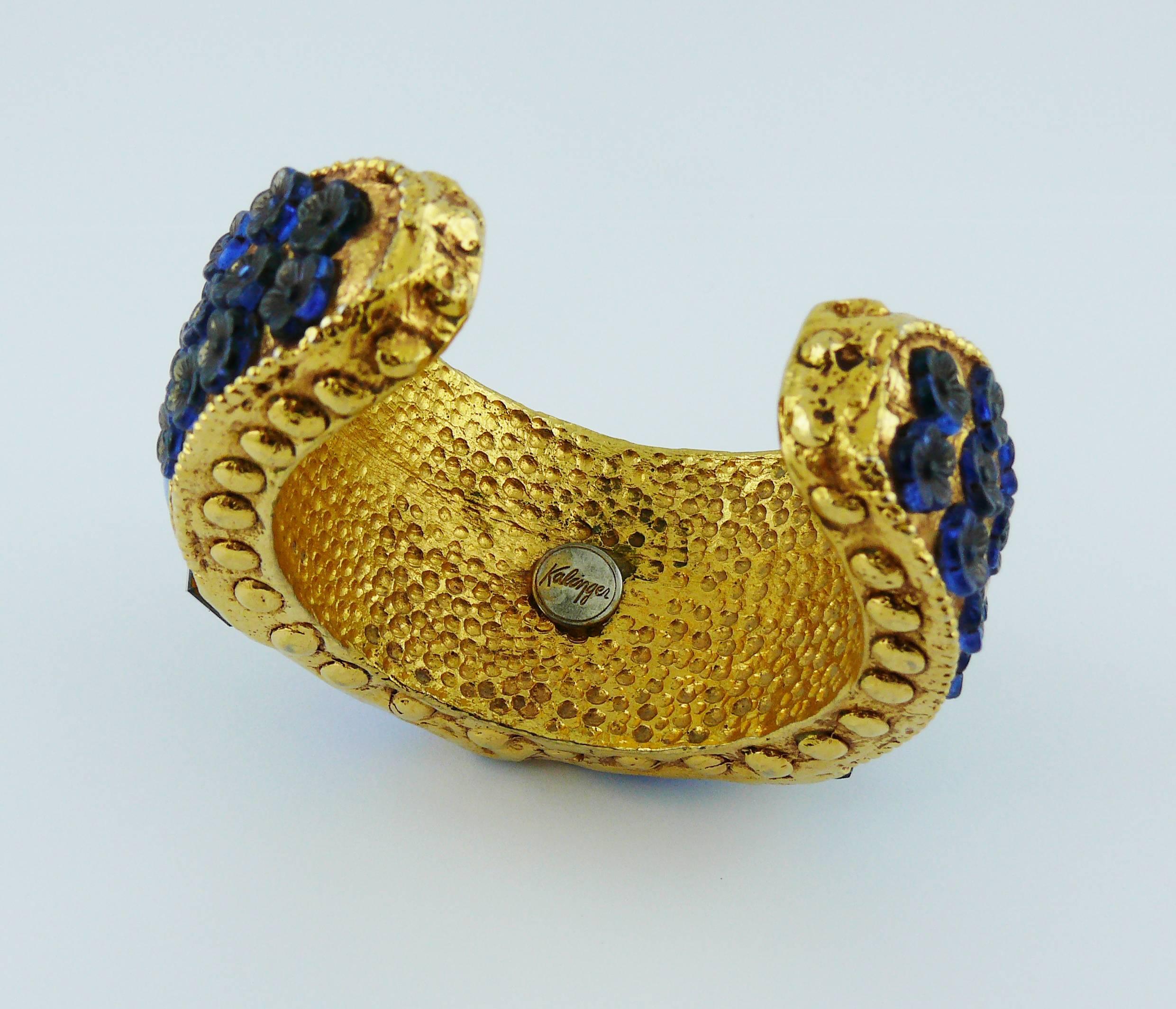 Kalinger Vintage Jewelled Cuff Bracelet For Sale 4