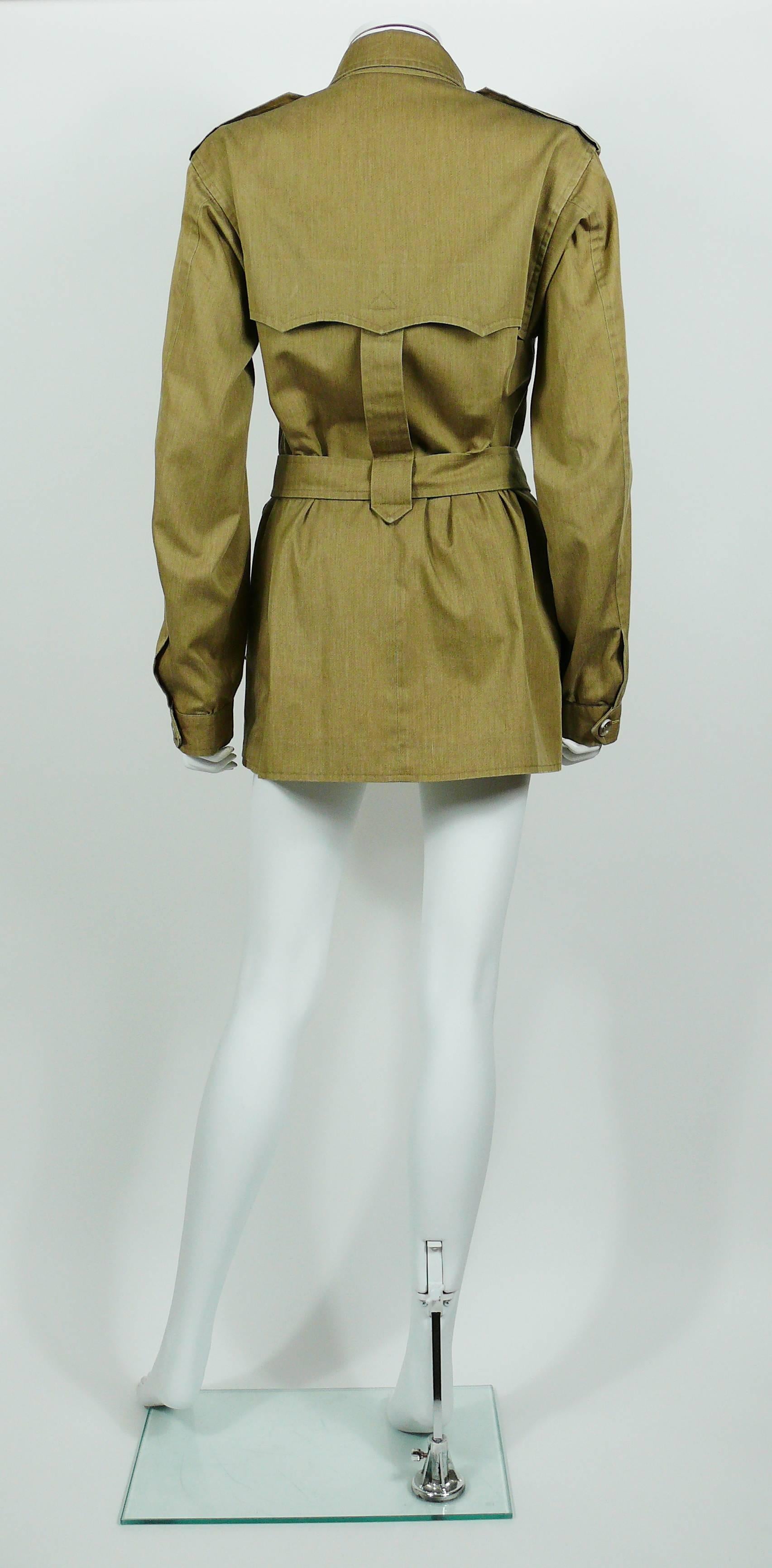 Brown Yves Saint Laurent YSL Vintage Safari Jacket