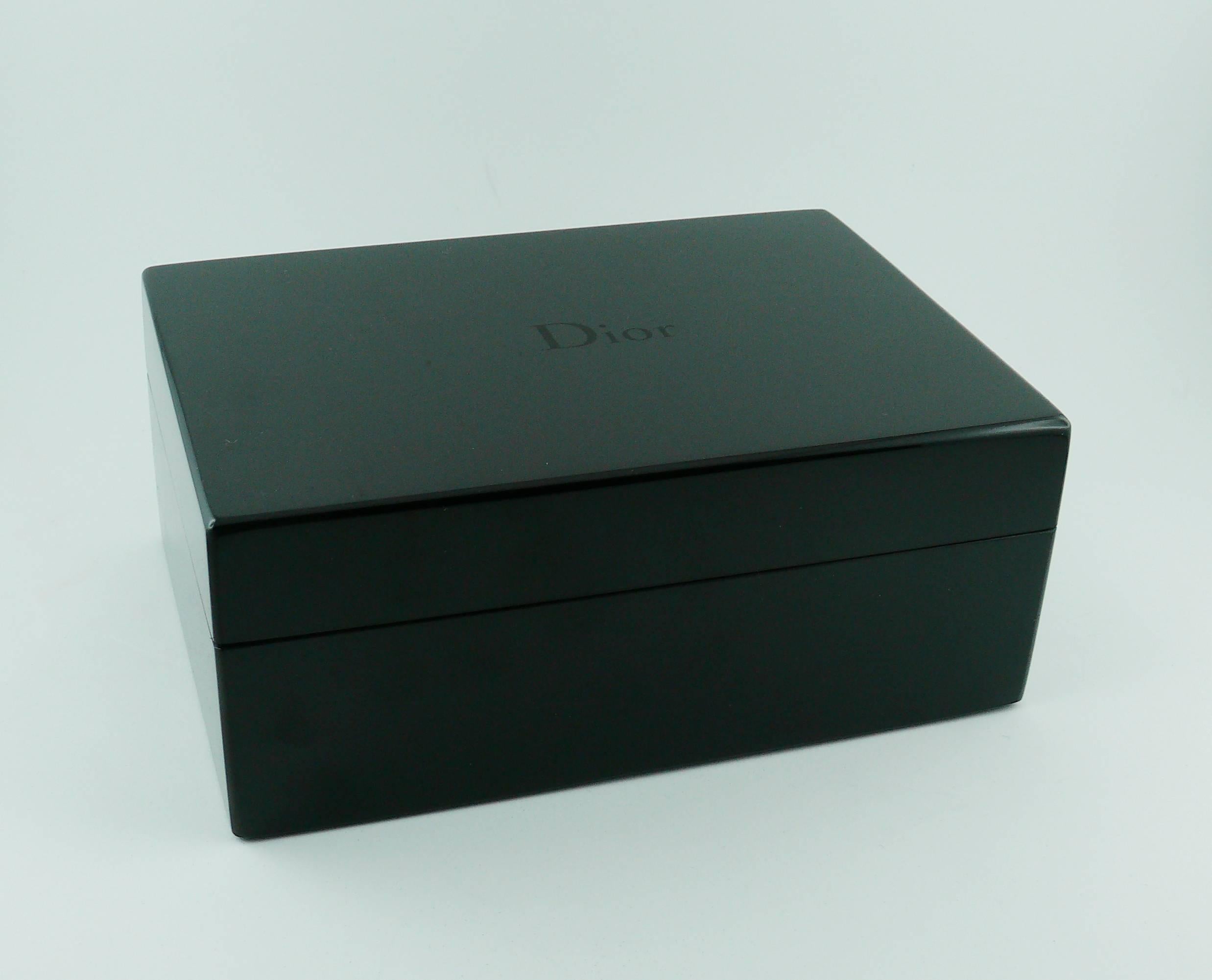 Women's or Men's Christian Dior Black Resin Jewelry Box