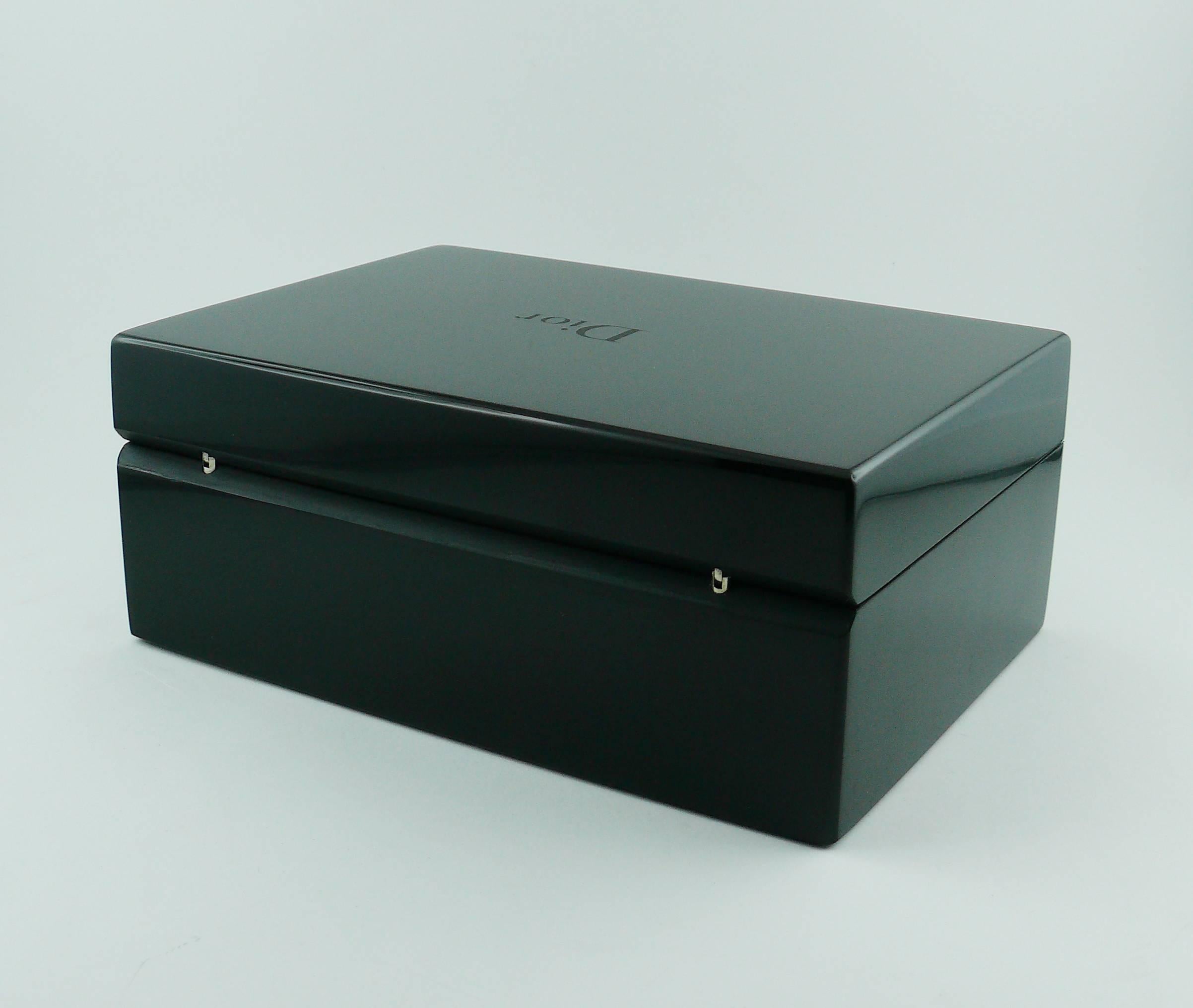 Christian Dior Black Resin Jewelry Box 1