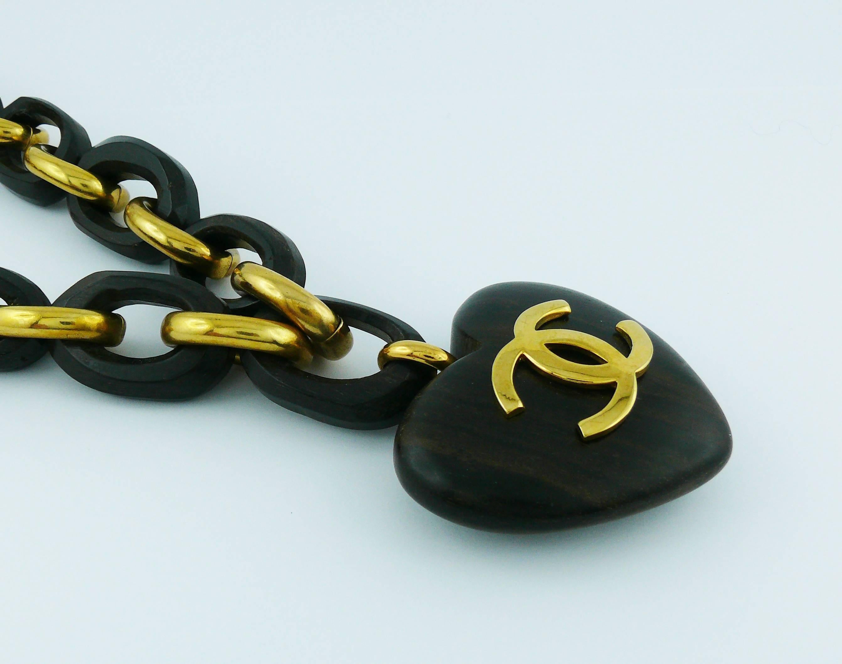 black heart chanel necklace