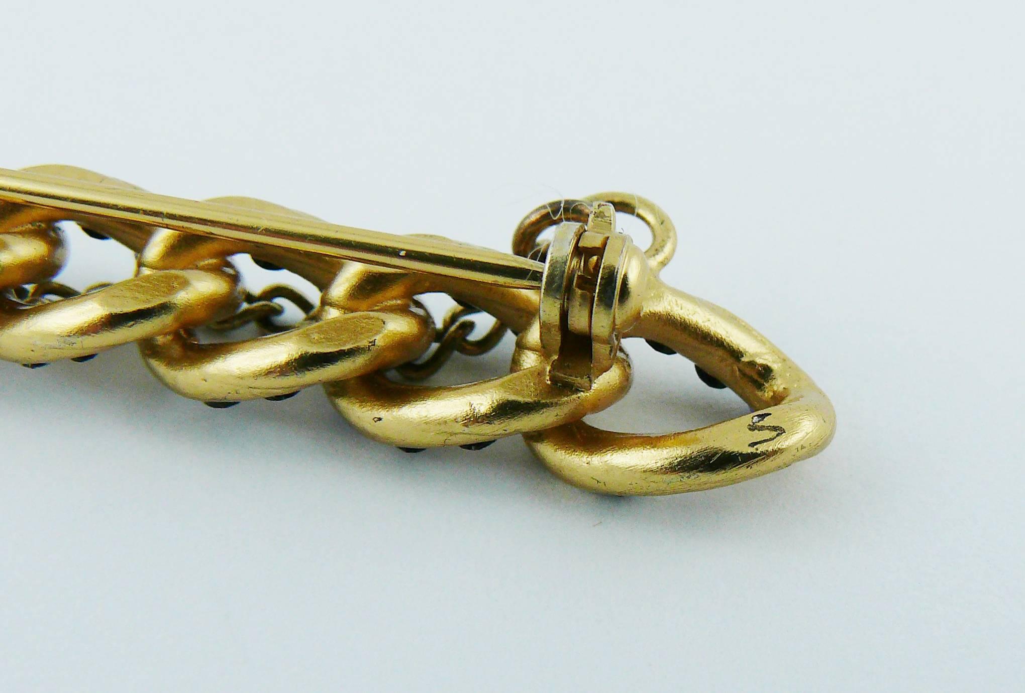 Chanel Jewelled Chain Brooch CC Charm Fall 2001 2