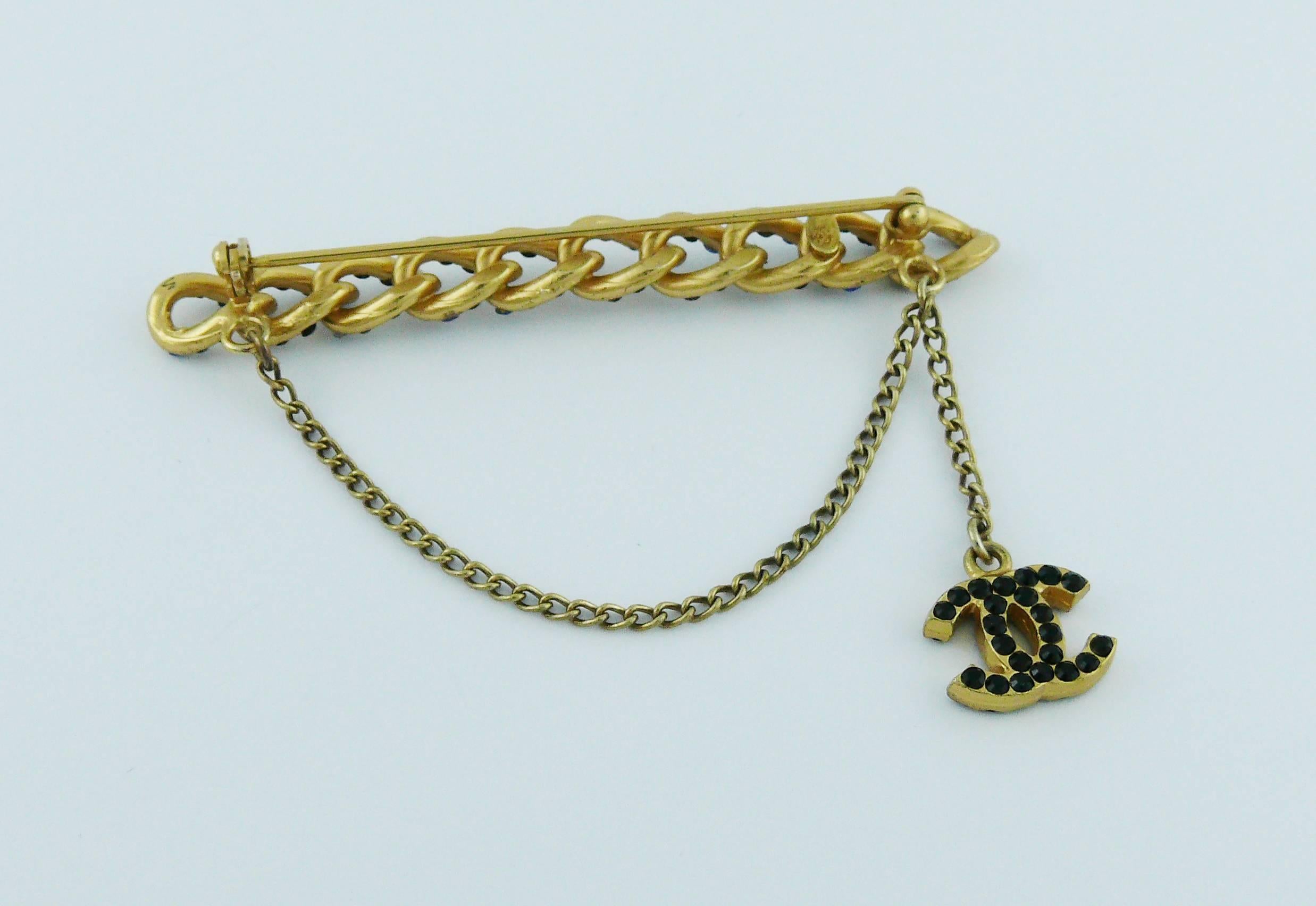 Women's Chanel Jewelled Chain Brooch CC Charm Fall 2001