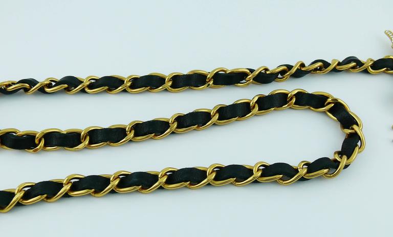 Chanel Rare Jewelled Eagle Black and Gold Runway Belt or  display picture 1