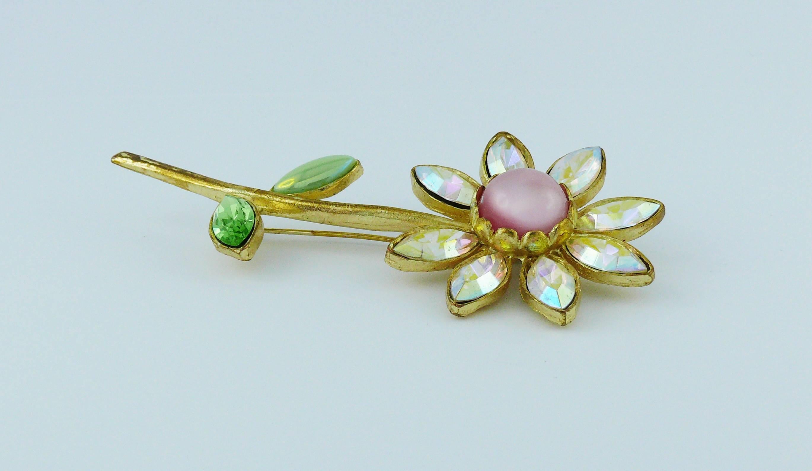 Women's Christian Lacroix Vintage Jewelled Flower Brooch