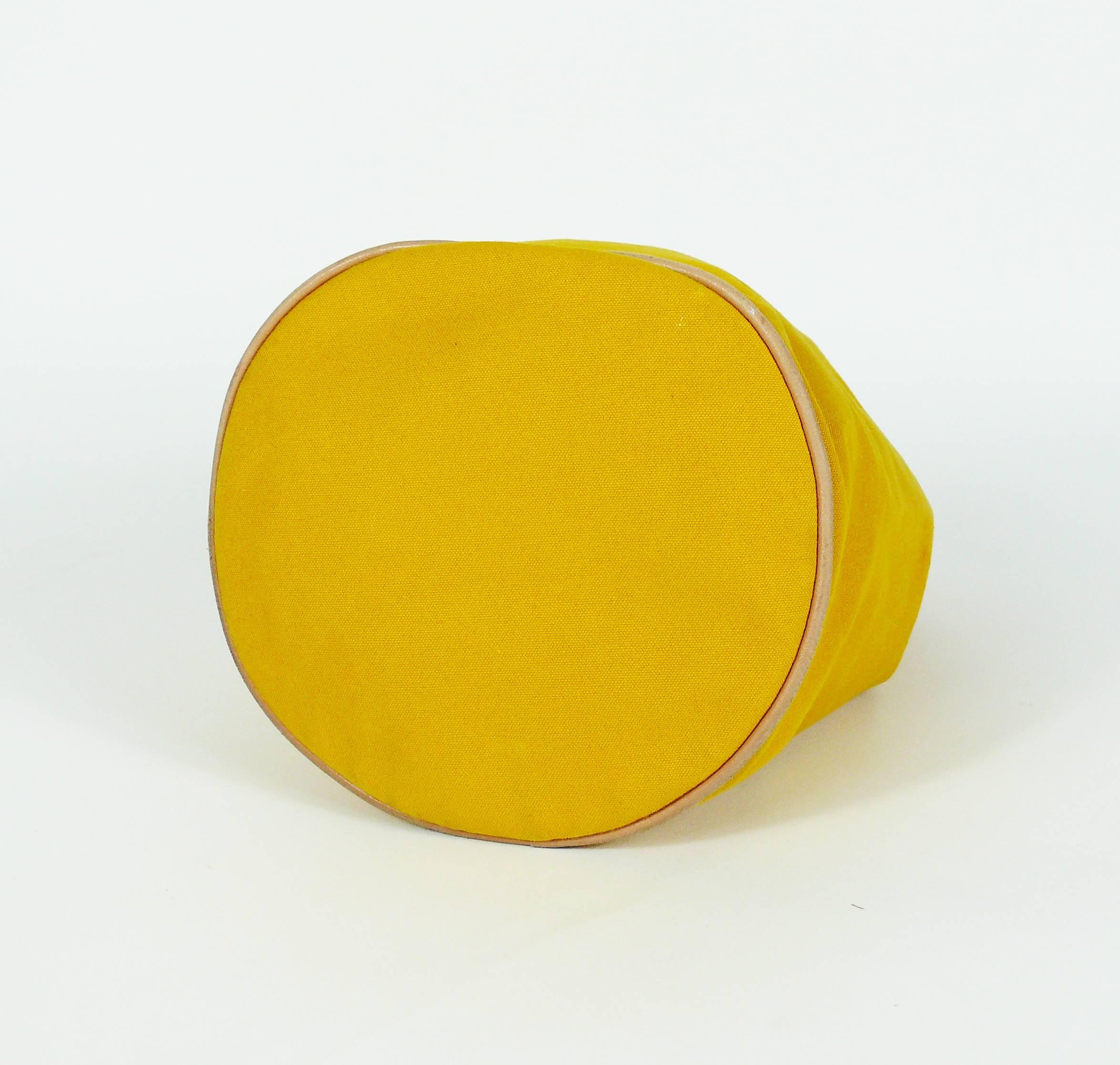 Women's or Men's Hermès Vintage Saffron Yellow Sac Polochon Bag