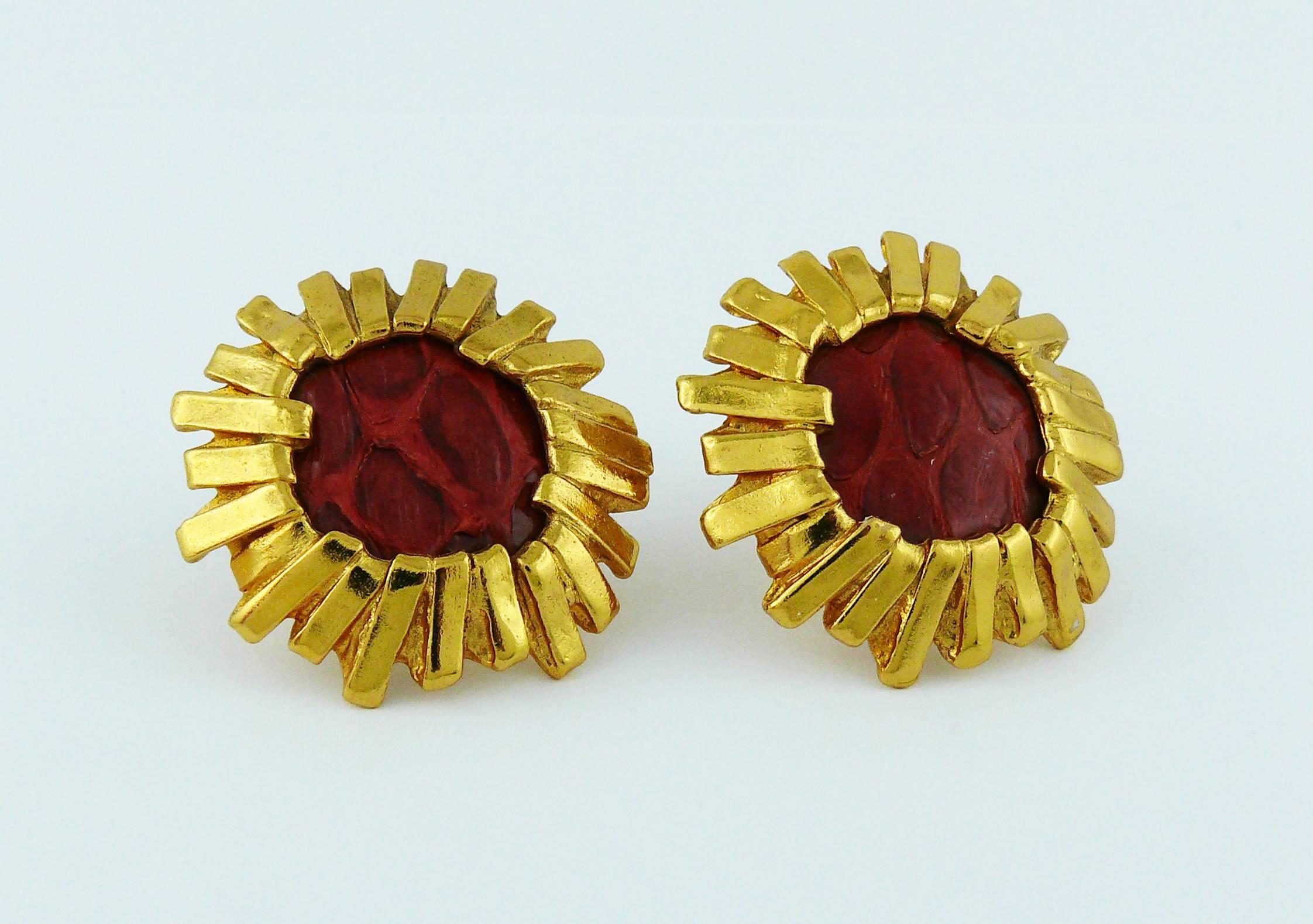 Yves Saint Laurent YSL Vintage Clip-On Earrings In Excellent Condition In Nice, FR