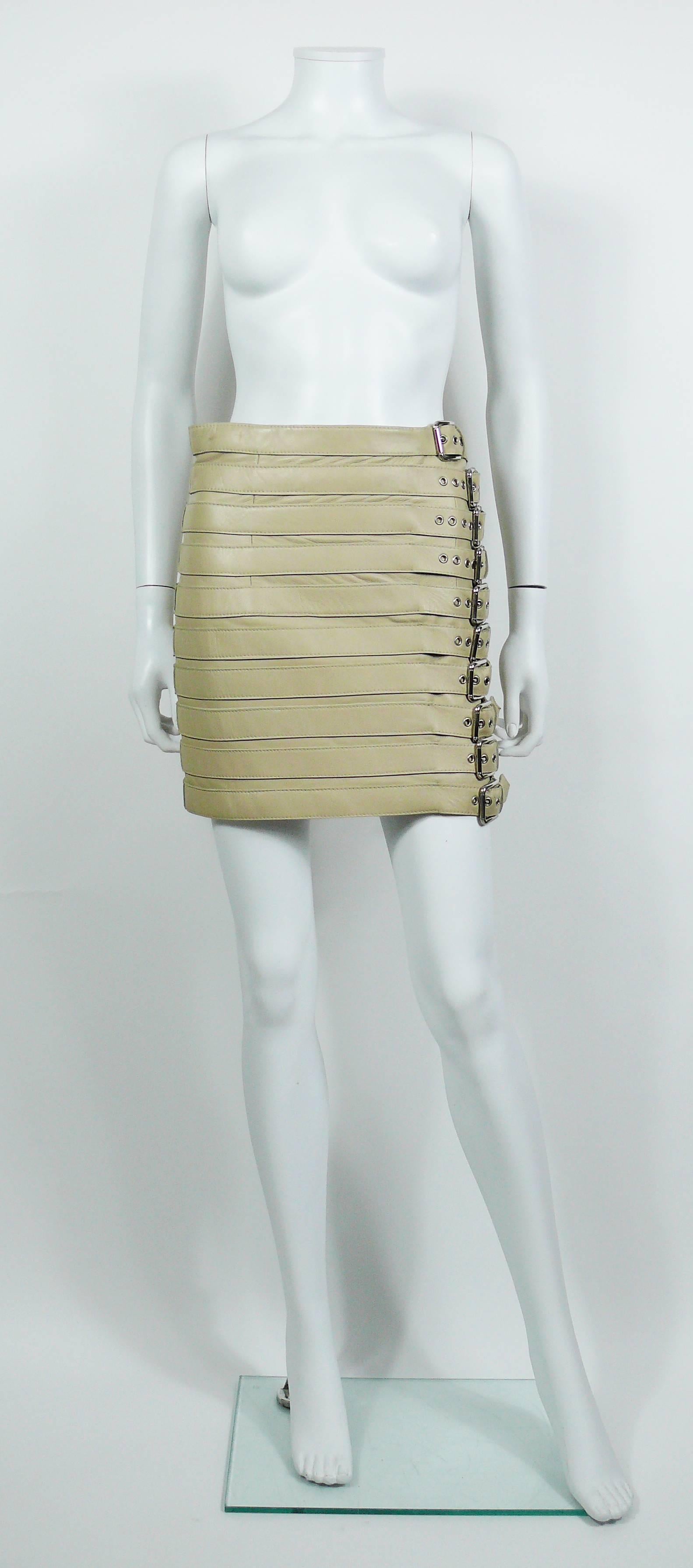dolce and gabbana leather skirt