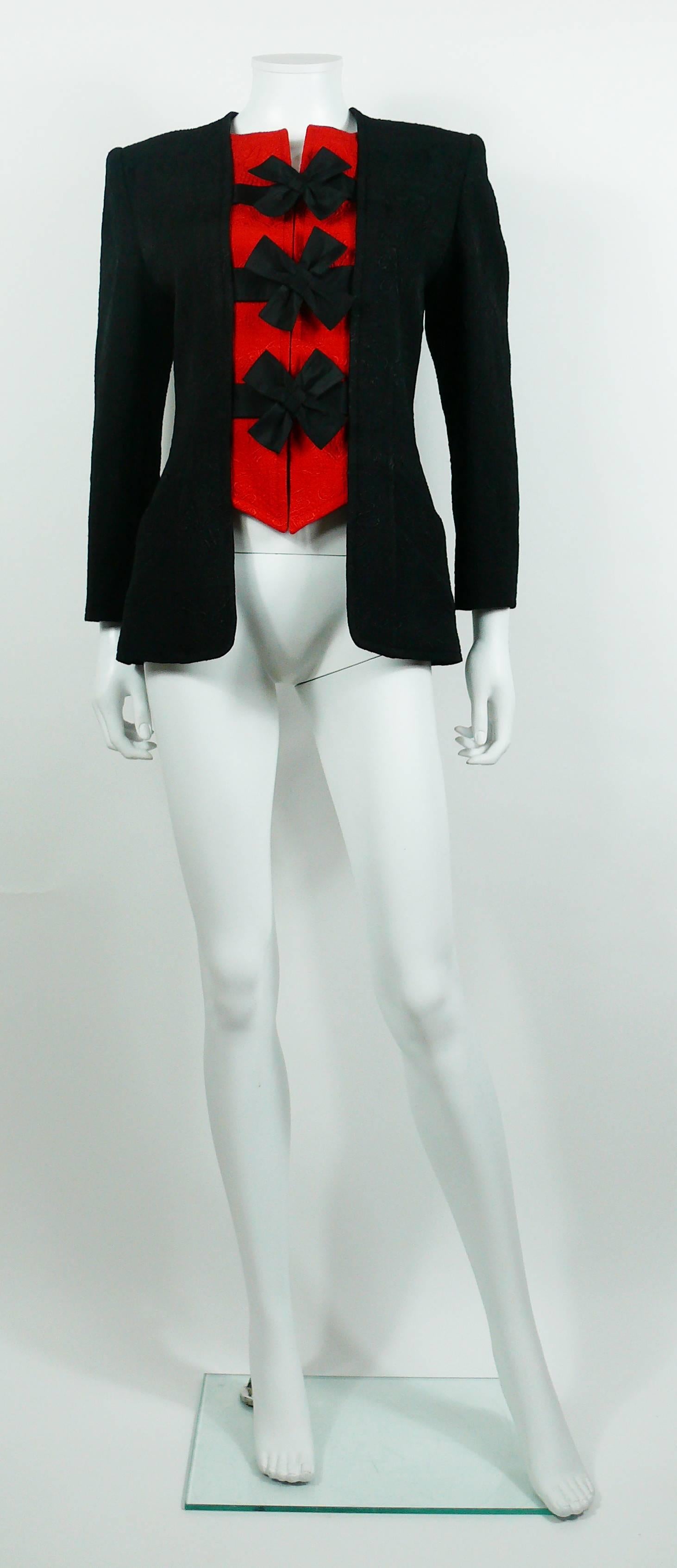 Christian Lacroix Vintage Quilts Bow Jacket In Excellent Condition In Nice, FR