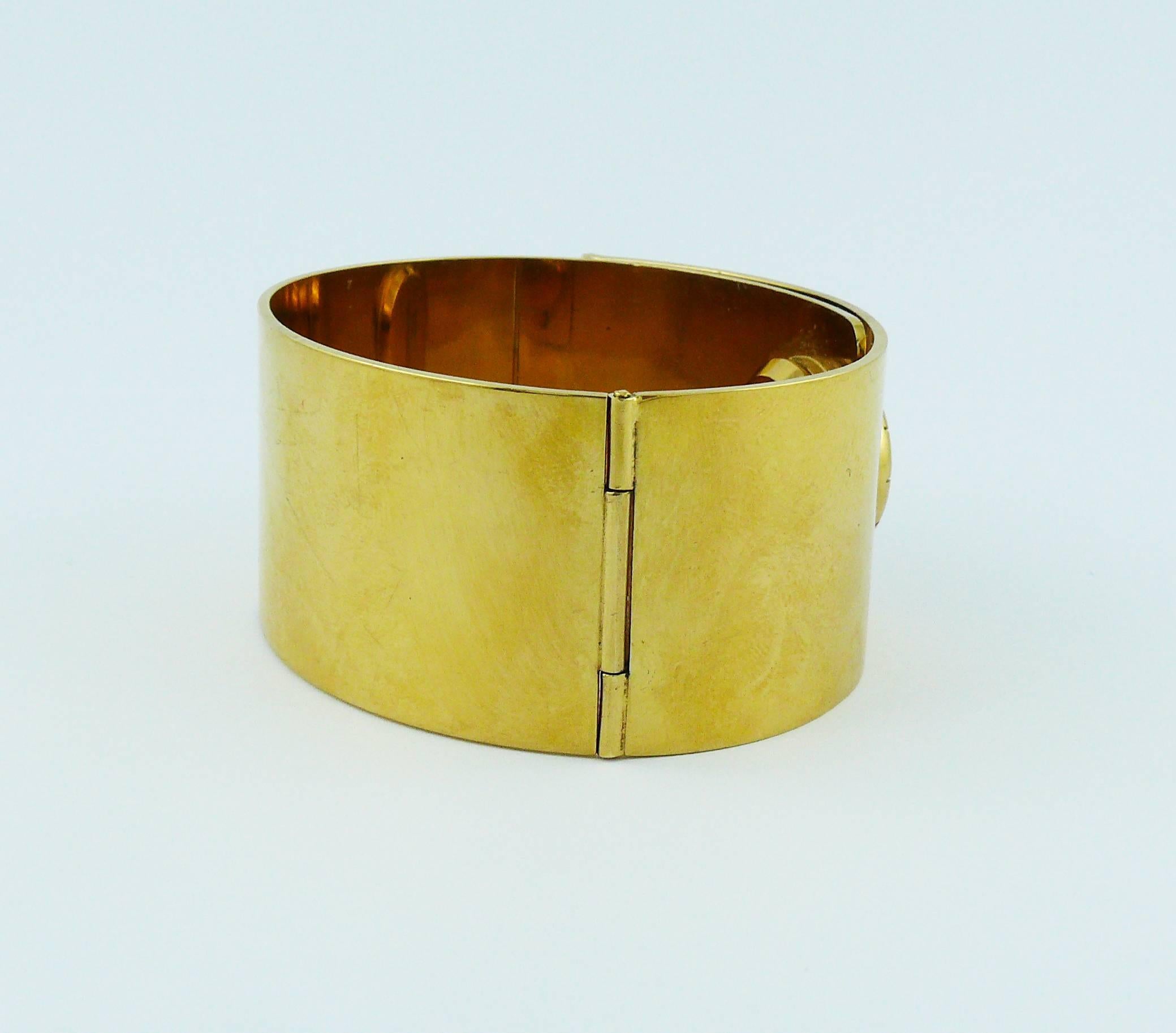 Lanvin Vintage 1970er Jahre Gold getöntes Armband de Force Uhr im Angebot 1