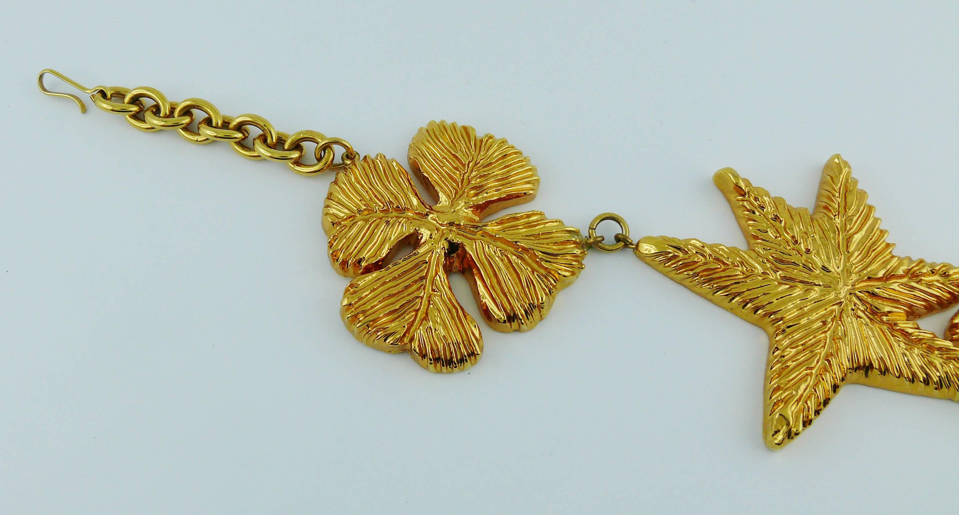 Christian Lacroix Vintage Massive Gold Toned Iconic Necklace 1