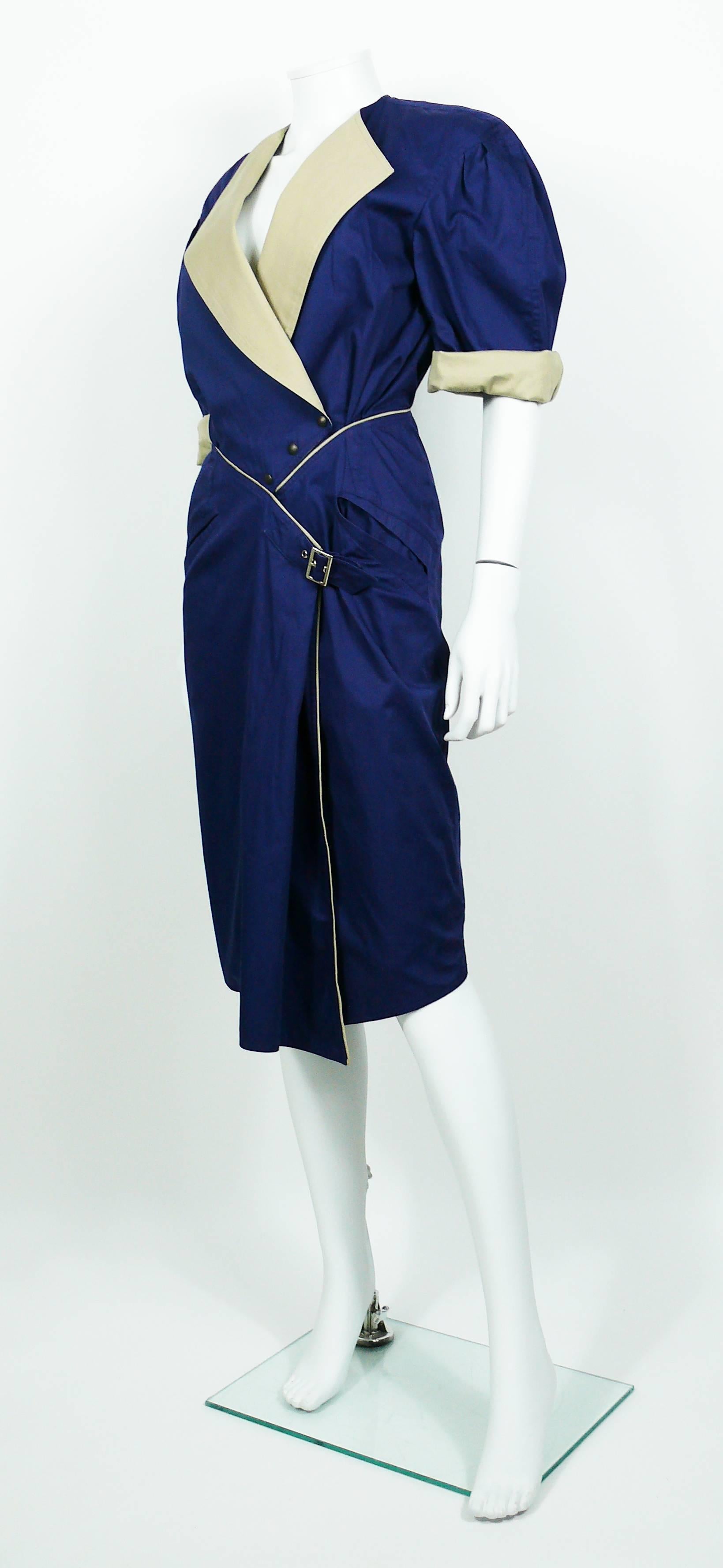 Thierry Mugler Vintage Wrap Dress In Excellent Condition In Nice, FR