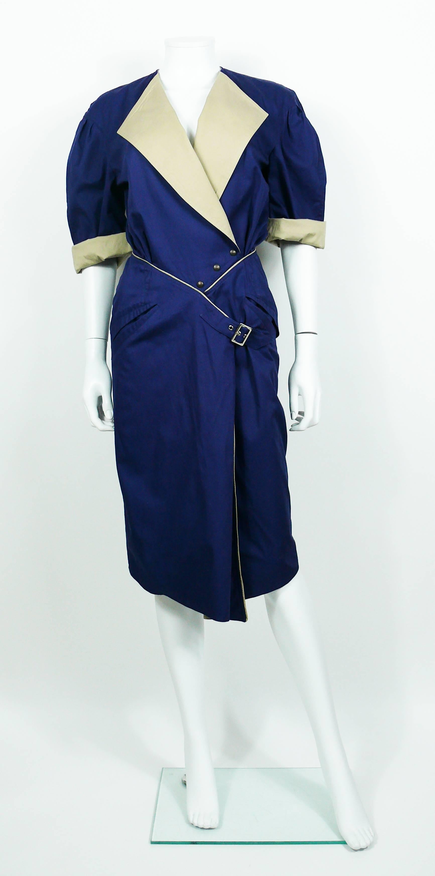 Purple Thierry Mugler Vintage Wrap Dress