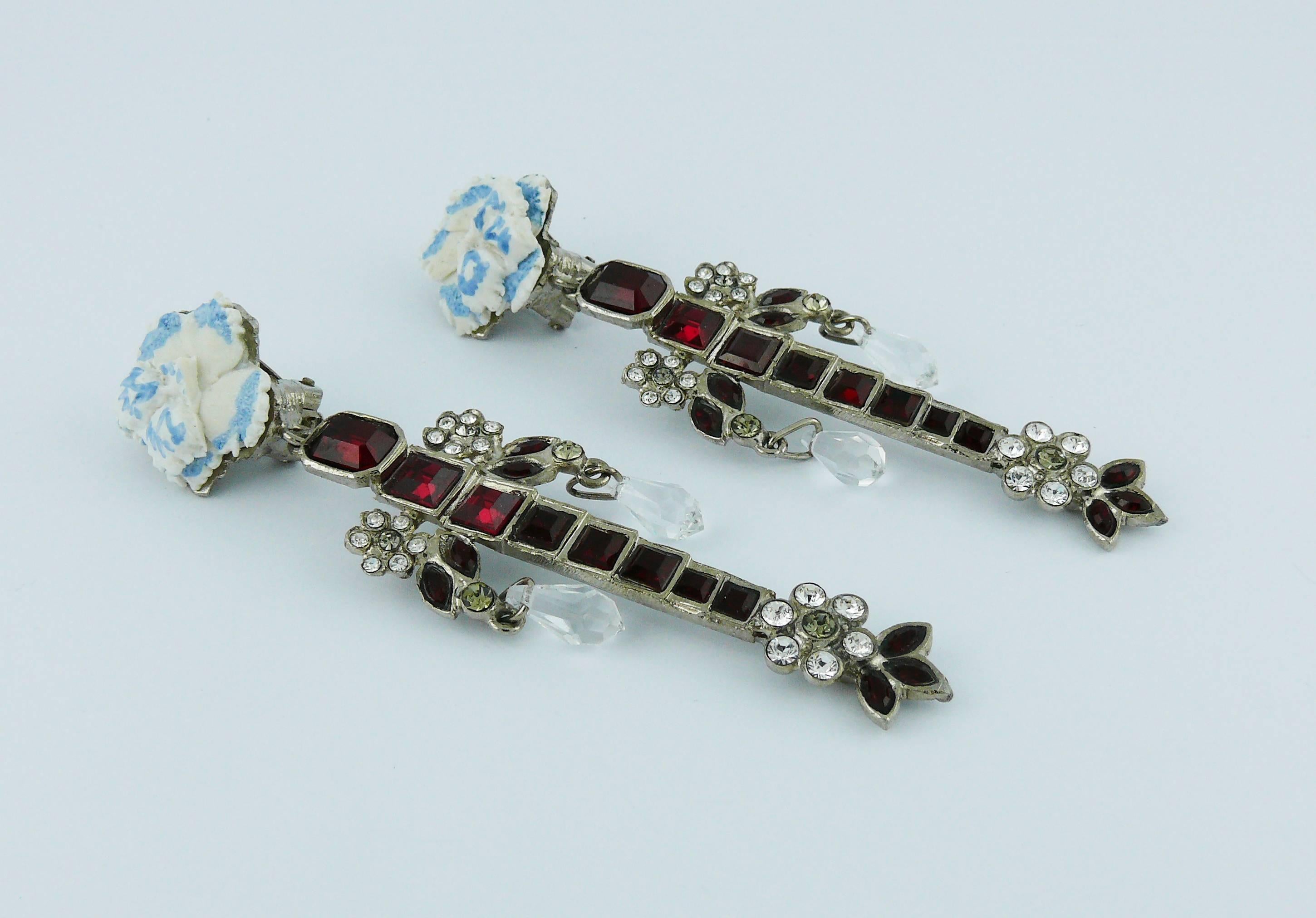 Women's Christian Lacroix Vintage Jewelled Dangling Earrings