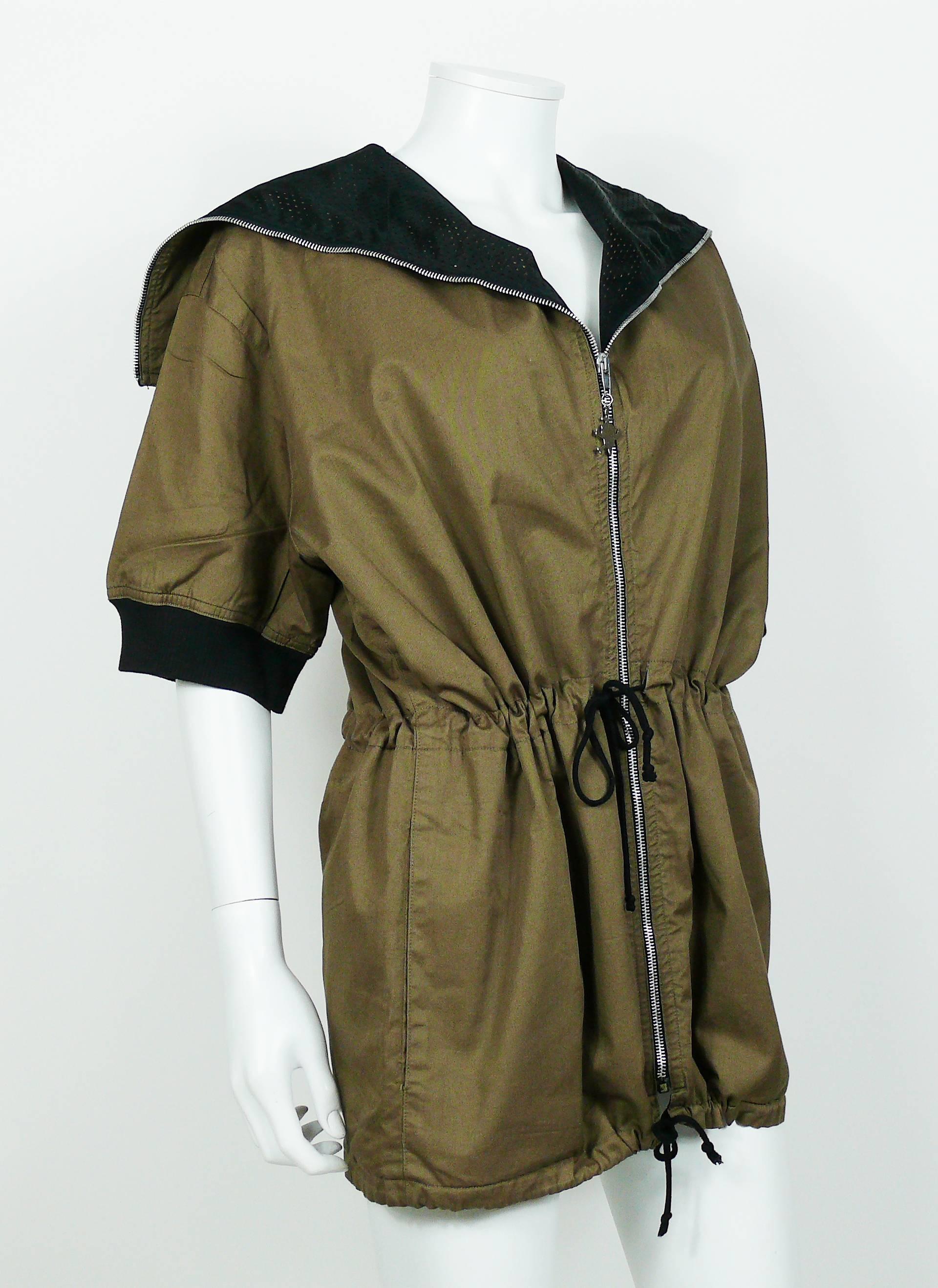 Jean Paul Gaultier Vintage Cotton Anorak Jacket Size M In Good Condition For Sale In Nice, FR