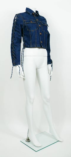 Jean Paul Gaultier Vintage Laced Denim Cropped Jacket