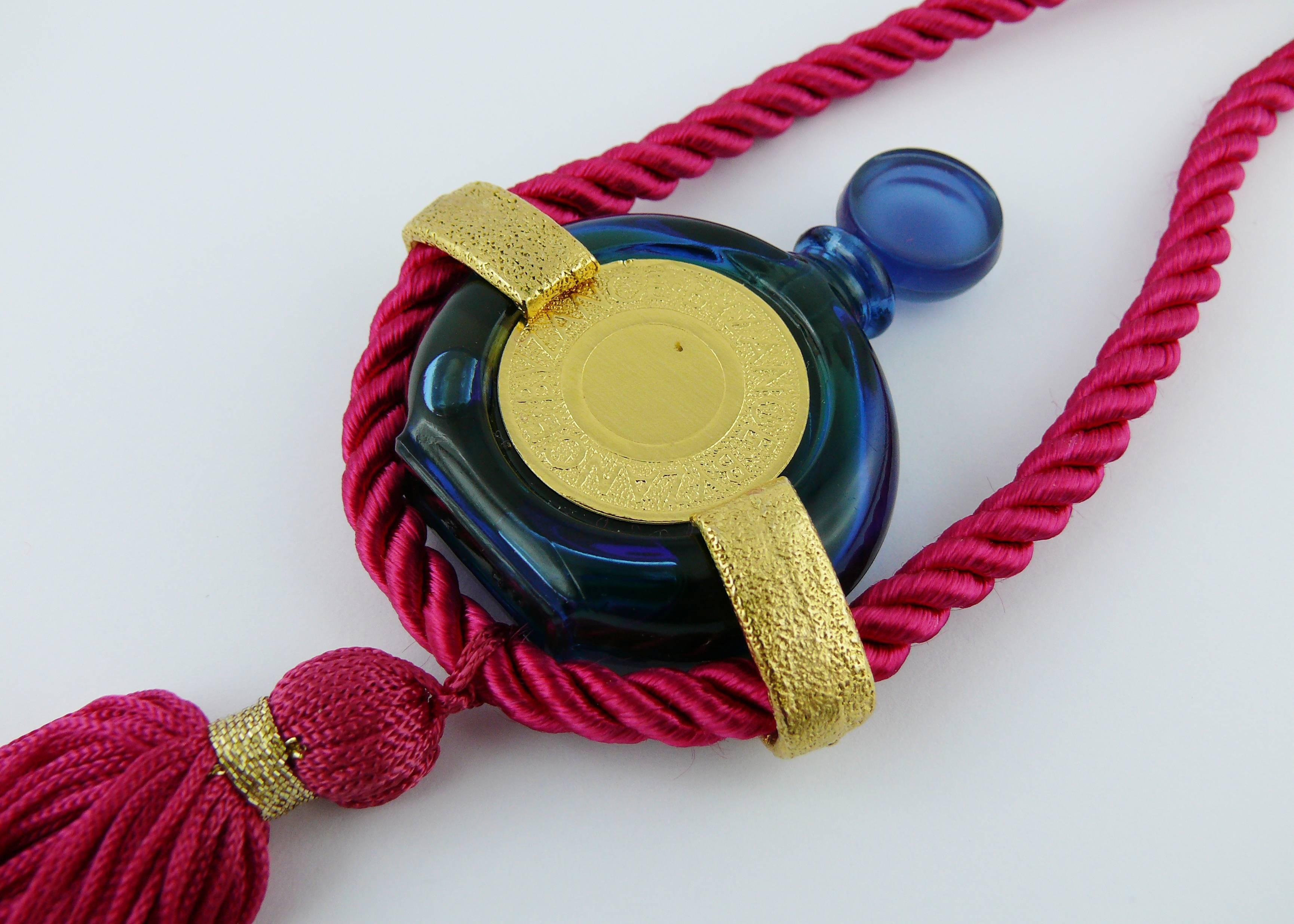 Women's Rochas Vintage Byzance Tassel Miniature Bottle Necklace For Sale