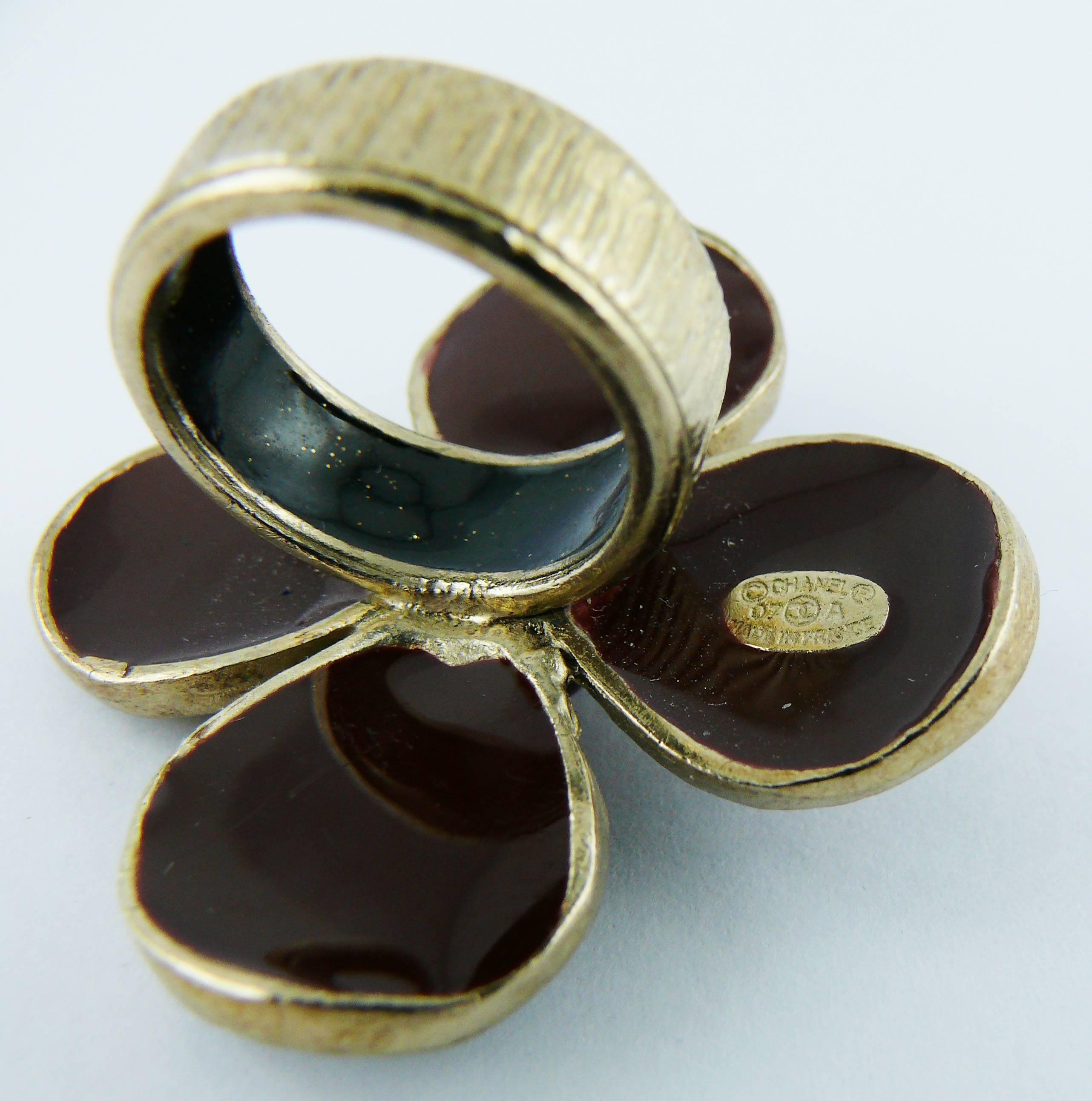 Chanel Brown Clover Ring Fall Winter 2007 1