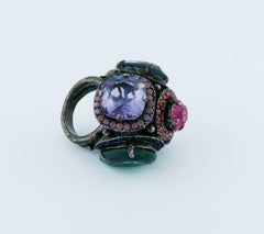 Anillo Cúpula Joyada Lanvin