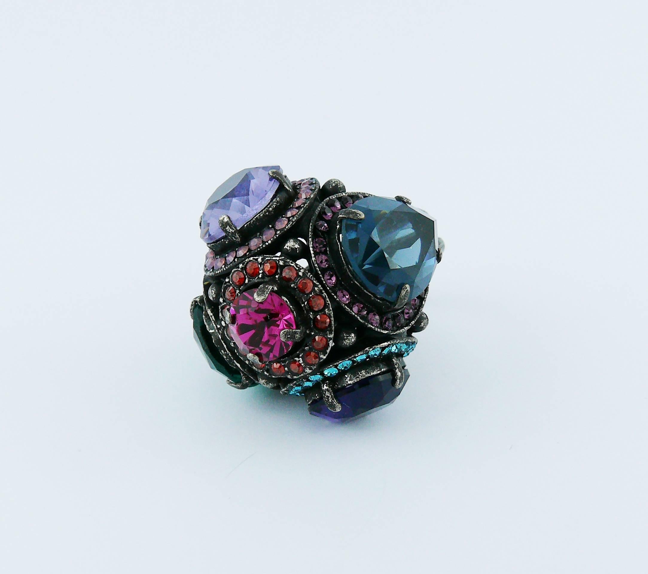 Lanvin Jewelled Dome Ring For Sale 1