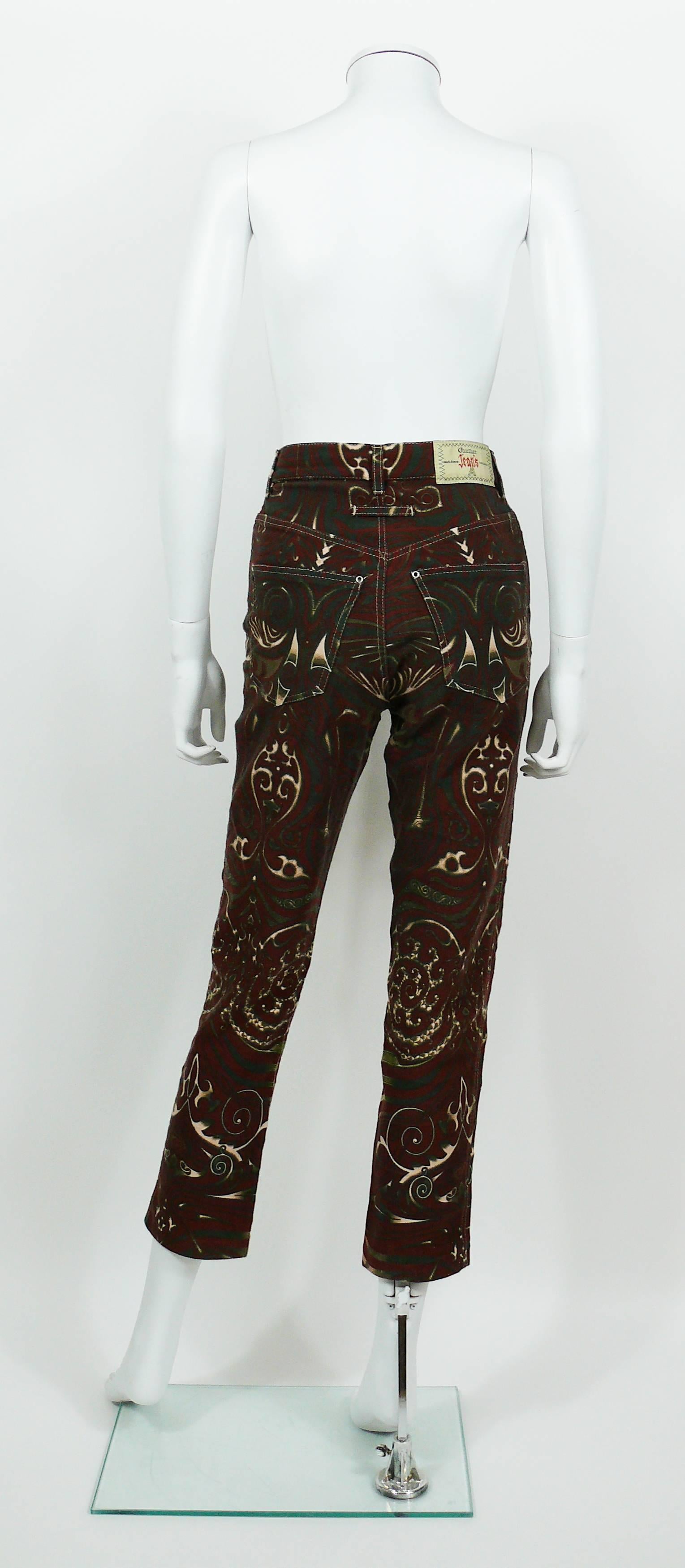 Jean Paul Gaultier Vintage Rare Aboriginal Maori Tattoo Pants Trousers 2