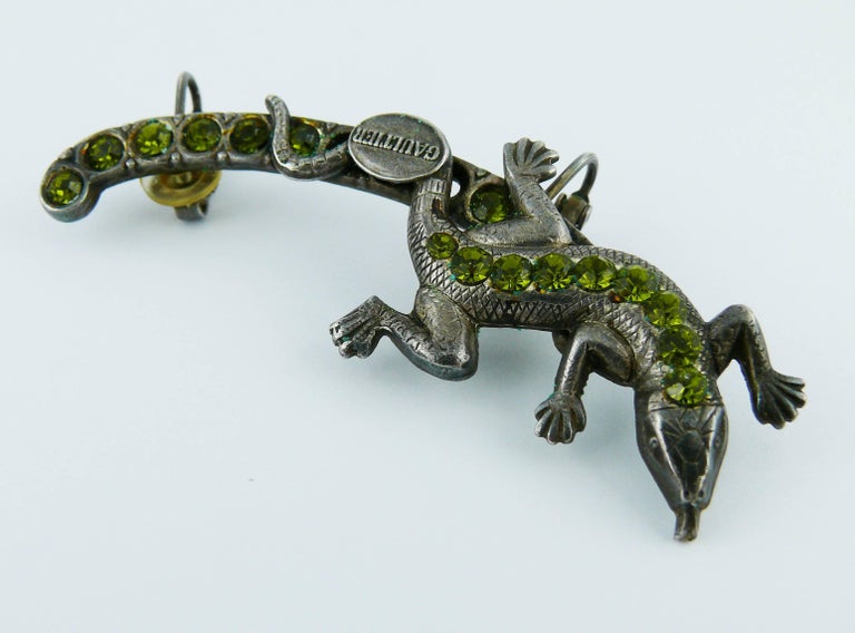 Jean Paul Gaultier Vintage Rare Jewelled Lizard Ear Cuffs at 1stDibs ...