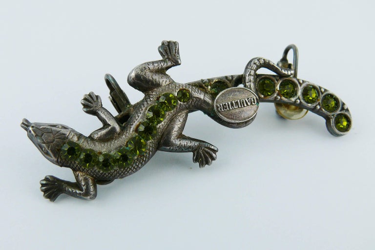 Jean Paul Gaultier Vintage Rare Jewelled Lizard Ear Cuffs at 1stDibs ...