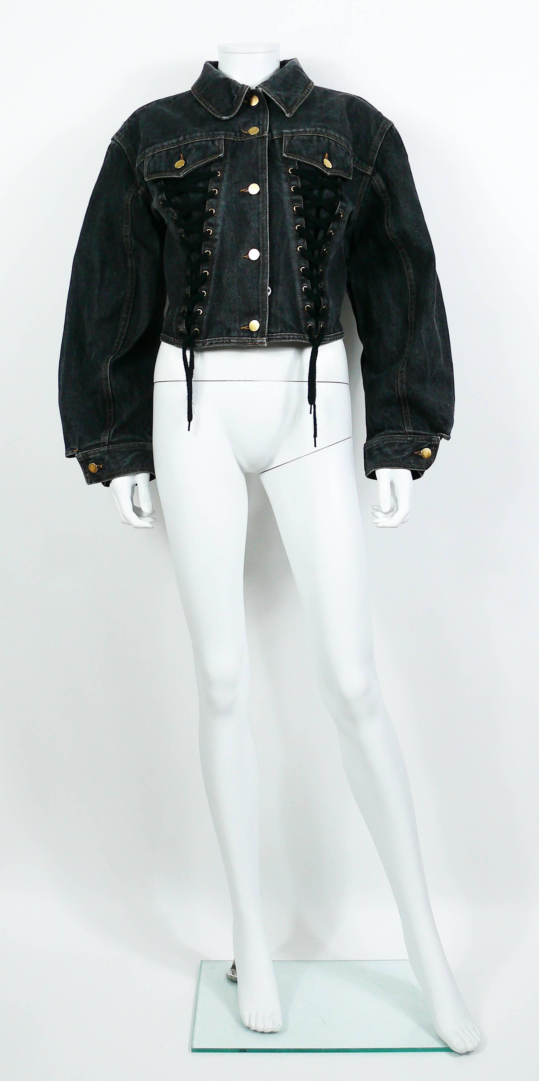 juniors black denim jacket