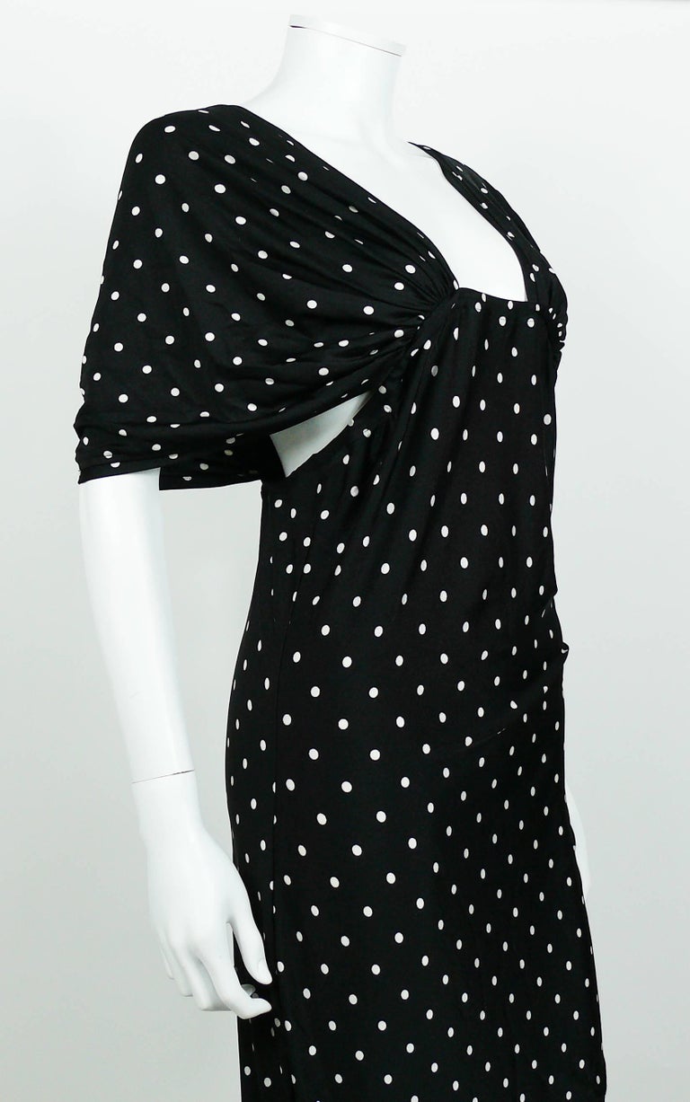 Patrick Kelly Vintage Black White Polka Dot Dress US Size 10 For Sale ...