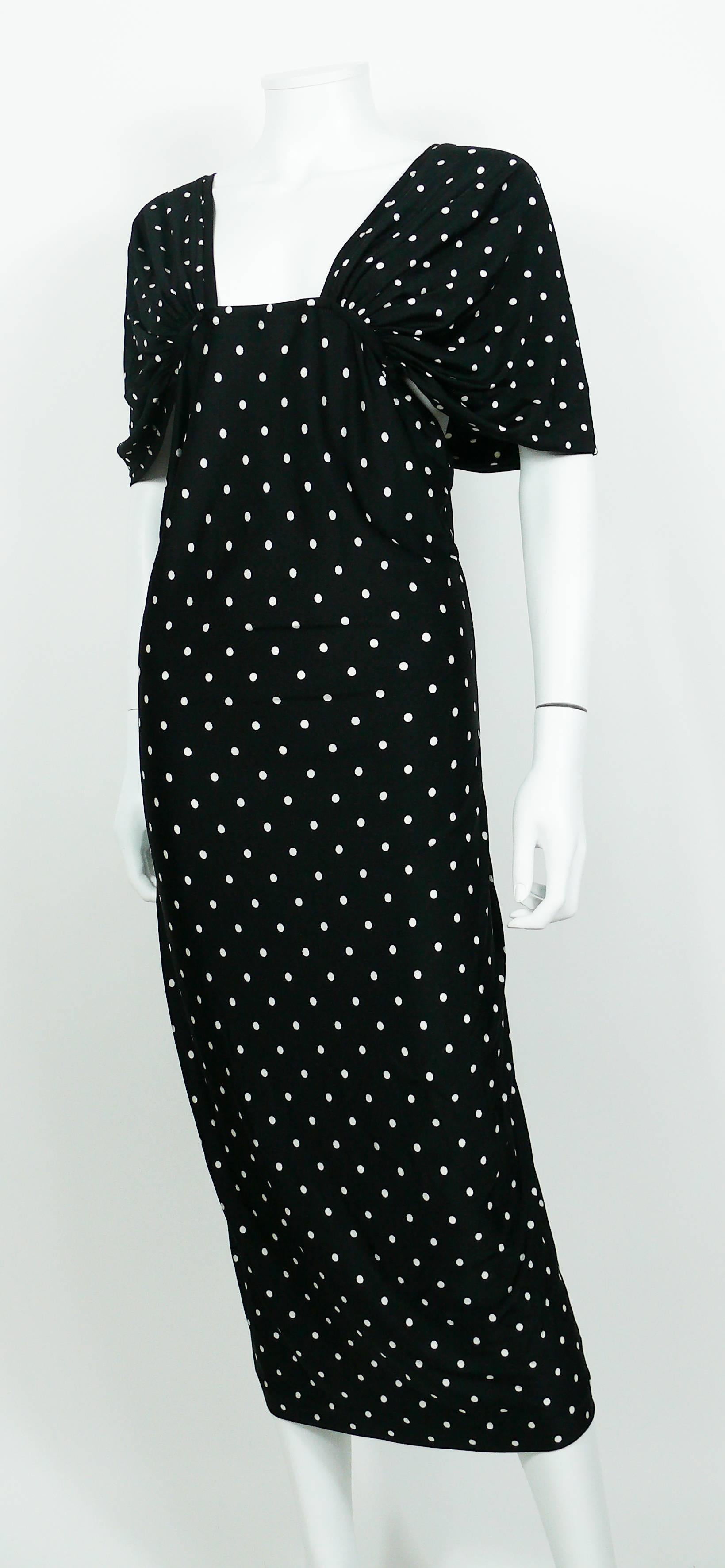 Patrick Kelly - Vestito vintage nero bianco a pois - taglia 10 In condizioni ottime in vendita a Nice, FR