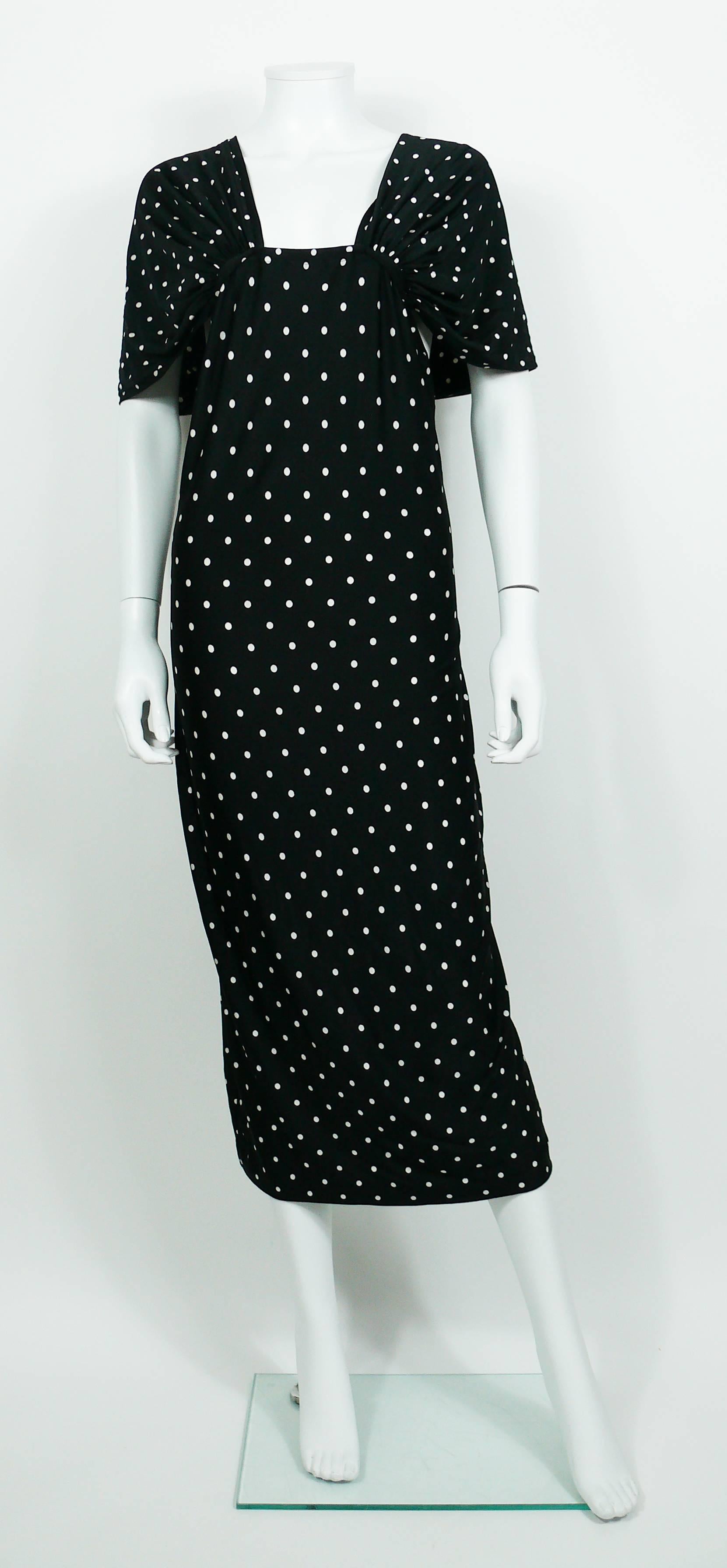 Patrick Kelly Vintage Schwarzweißes gepunktetes Kleid, US Größe 10 Damen im Angebot