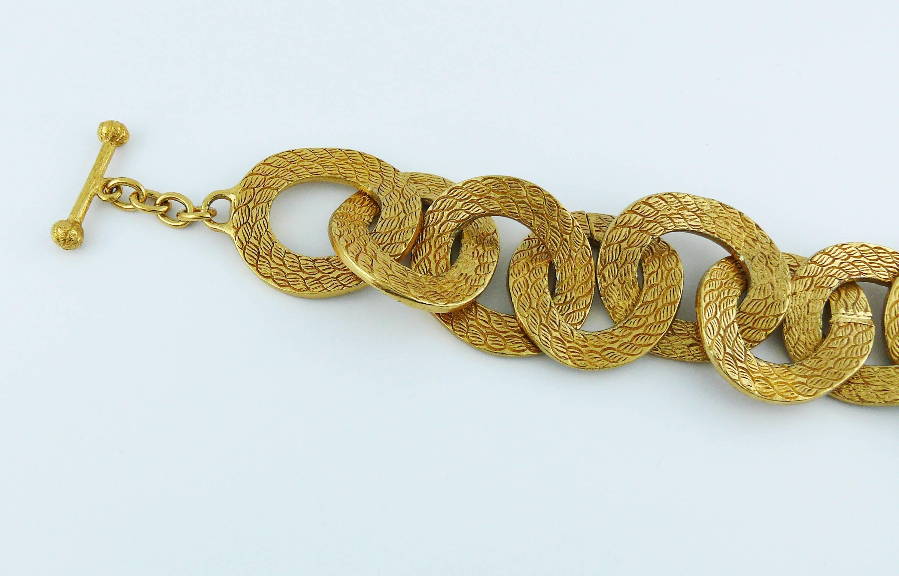 Balenciaga Vintage Gold Toned Link Necklace 1