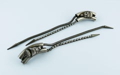 Jean Paul Gaultier Vintage Extra Long Demon Clip-On Earrings