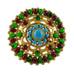 Chanel Massive Gripoix Mughal Brooch Pendant Fall 1993 11