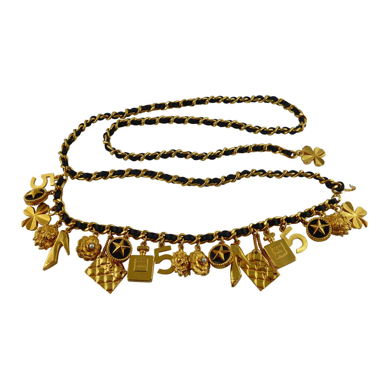 Chanel Vintage Iconic 21 Charm Belt Necklace