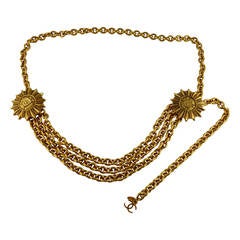 Chanel Vintage Double-Headed Eagle Insigna Belt Necklace