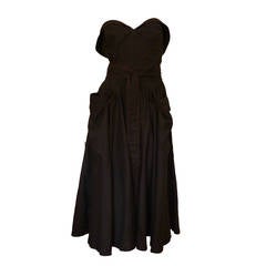 Thierry Mugler Vintage Linen Bustier Dress