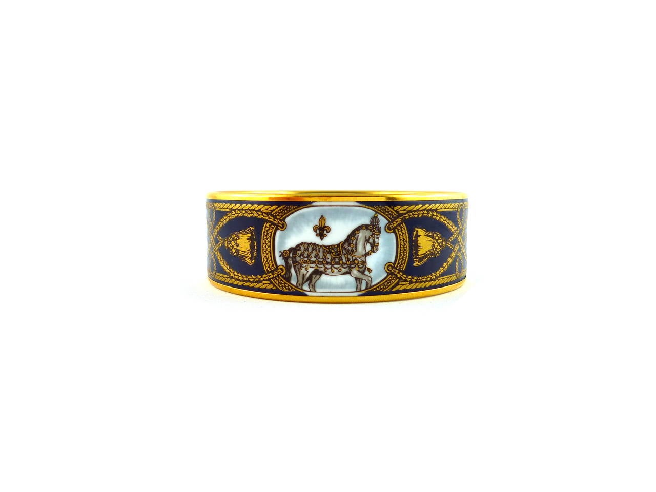 Hermes Vintage Grand Apparat Enamel Bracelet In Excellent Condition In Nice, FR