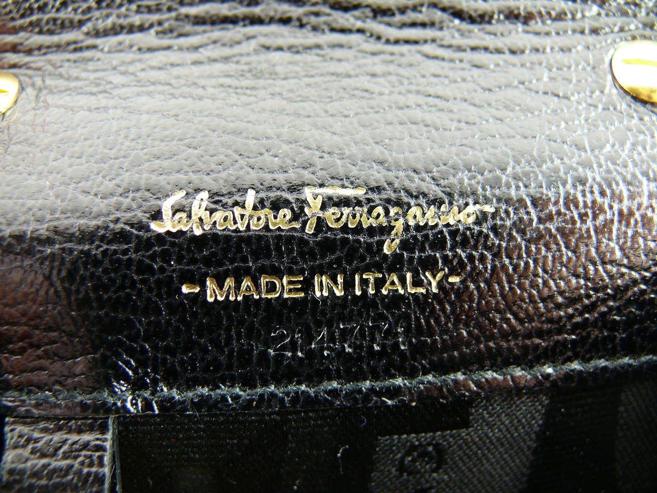 Salvatore Ferragamo Grained Black Leather Cross Body Micro Bag 4