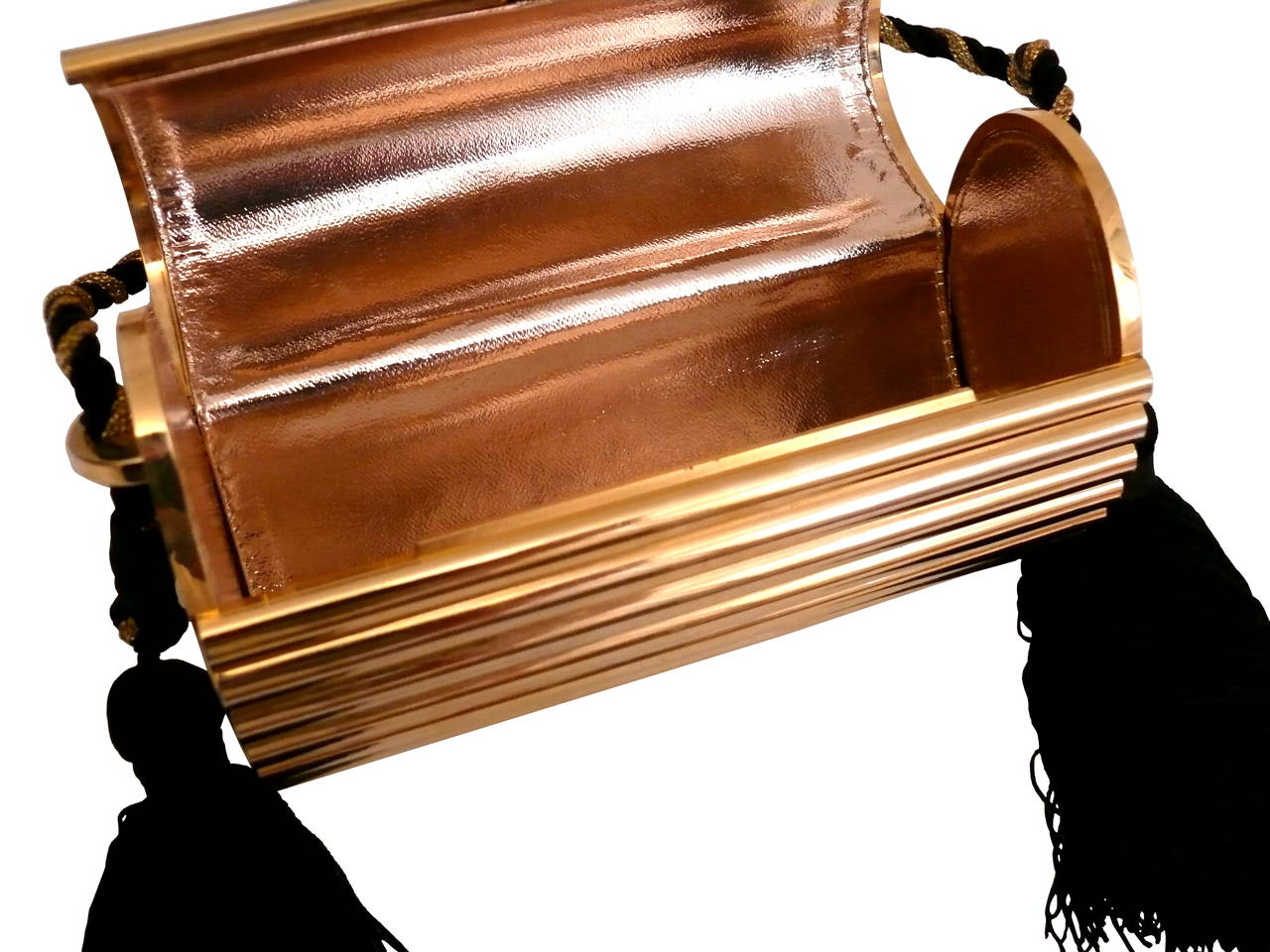 Yves Saint Laurent Vintage Gold Tassel Minaudiere 1