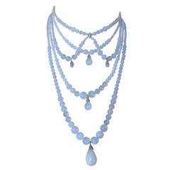 Christian Dior By John Galliano Victorian Style Opalescent Drapery Necklace