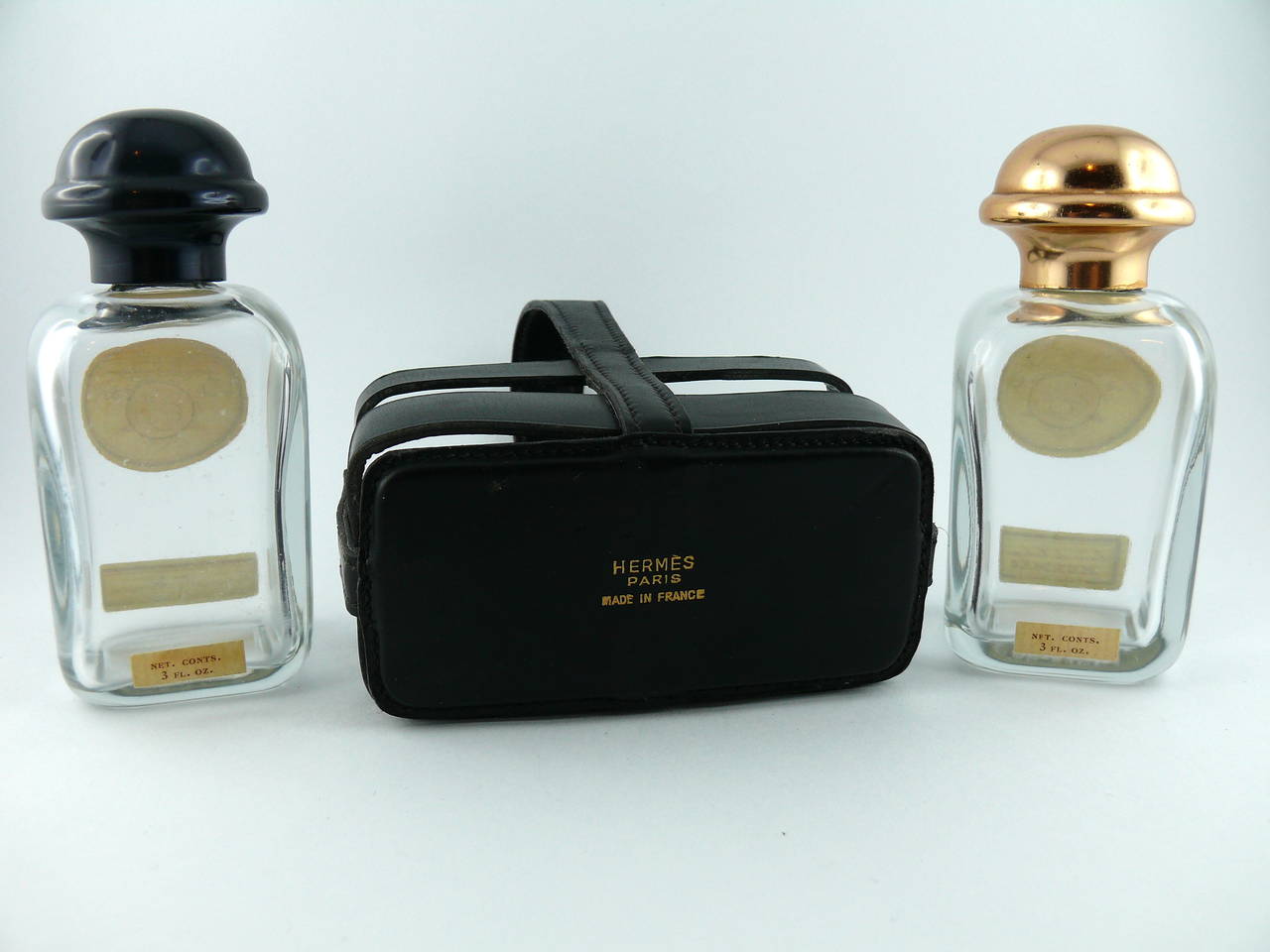vintage black perfume bottle